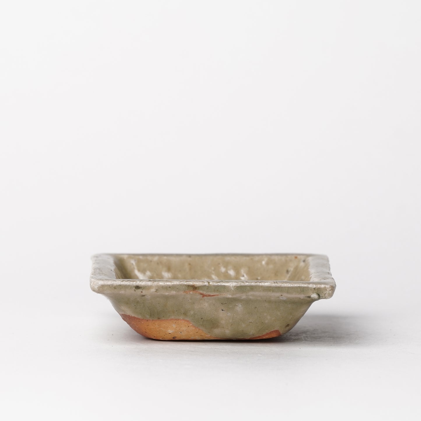 Mino Woodfired Exhibition Enya Nukaga Square Mini Bowl Ash Glaze