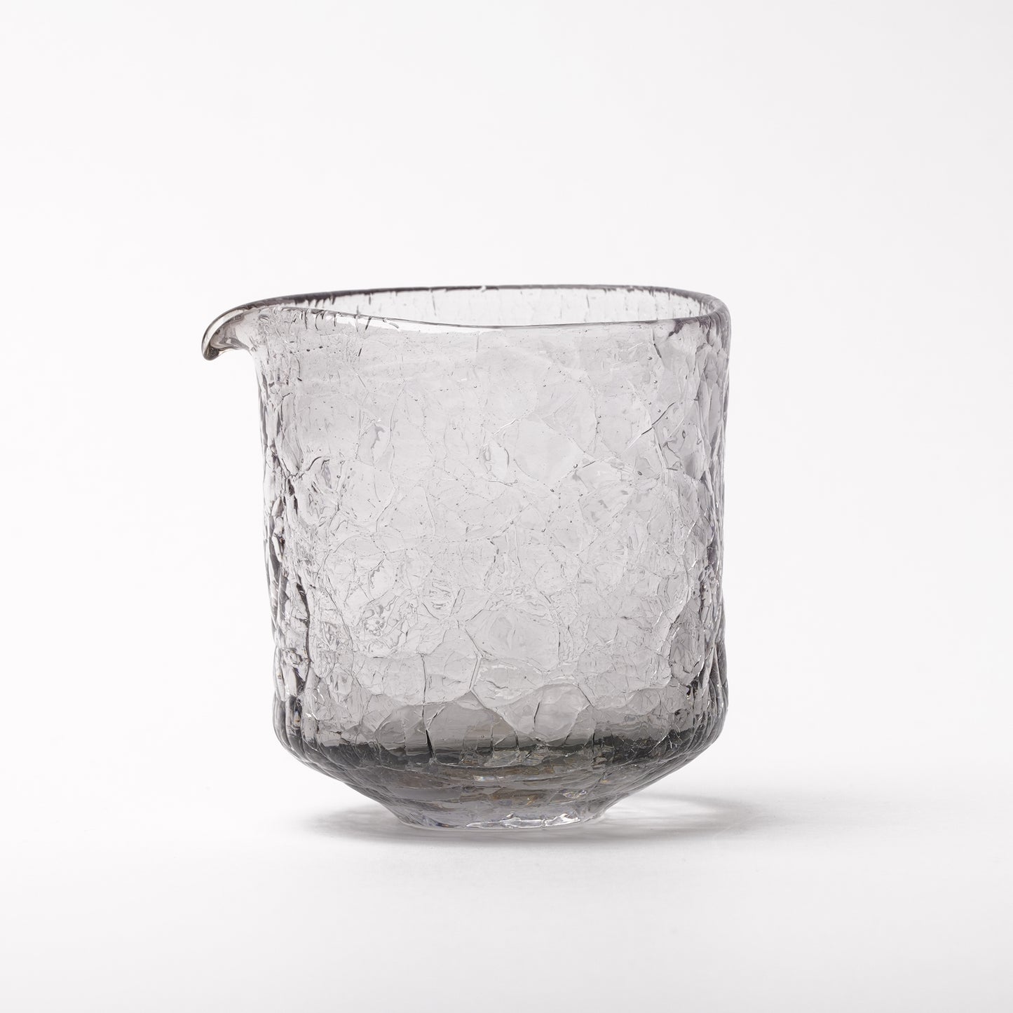 Daisaku Hashimura Grey Double Crack Glass Katakuchi Sake Server