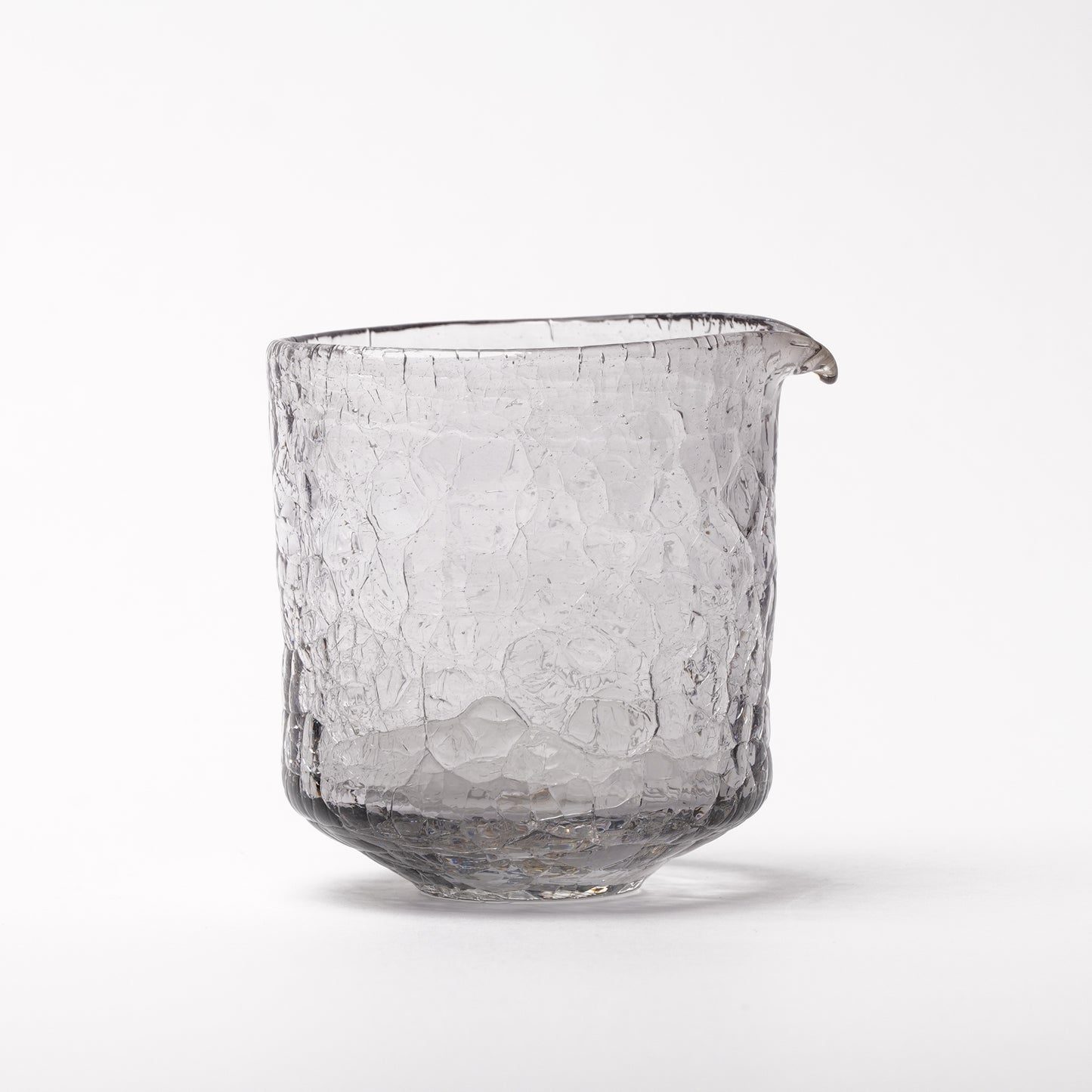 Daisaku Hashimura Grey Double Crack Glass Katakuchi Sake Server