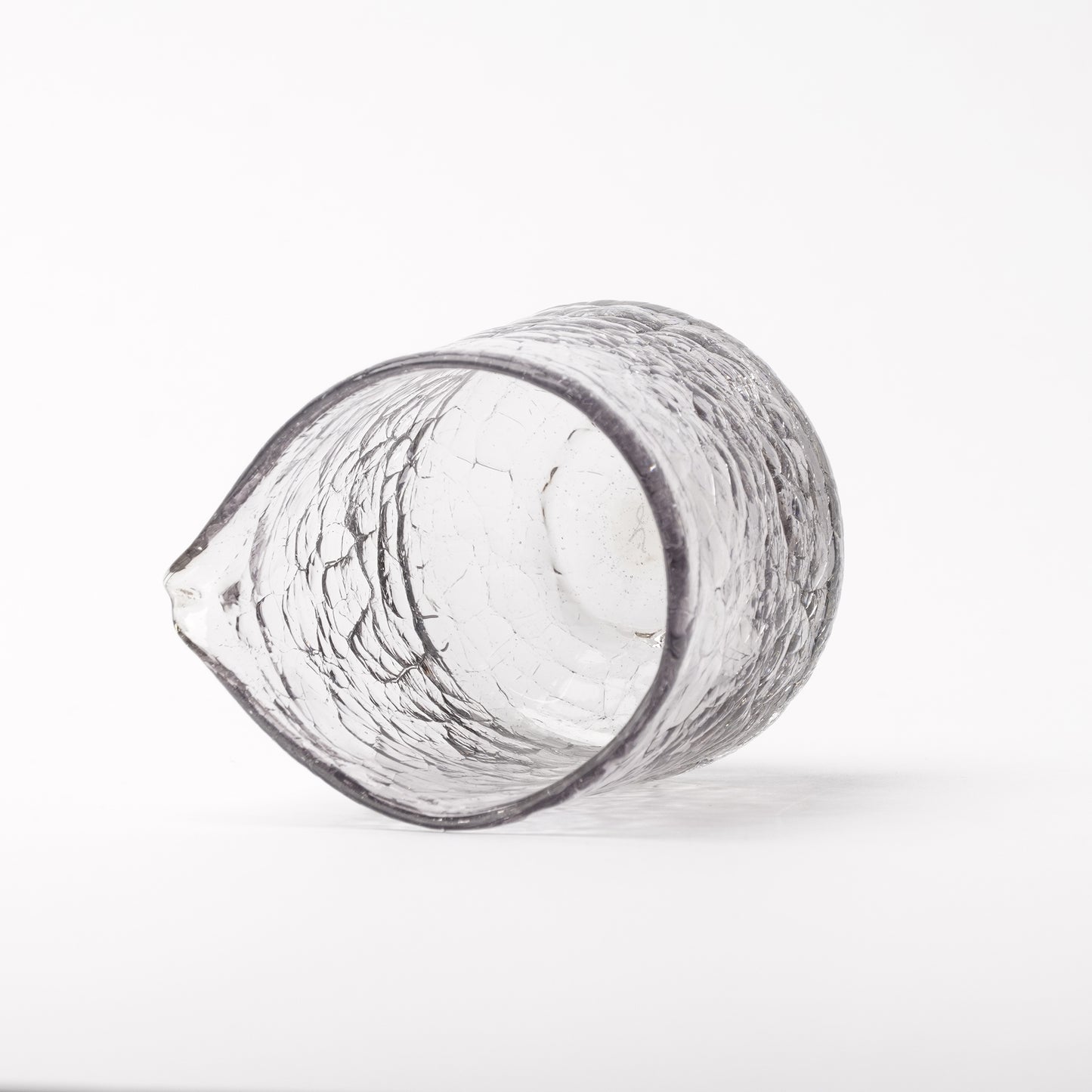 Daisaku Hashimura Grey Double Crack Glass Katakuchi Sake Server
