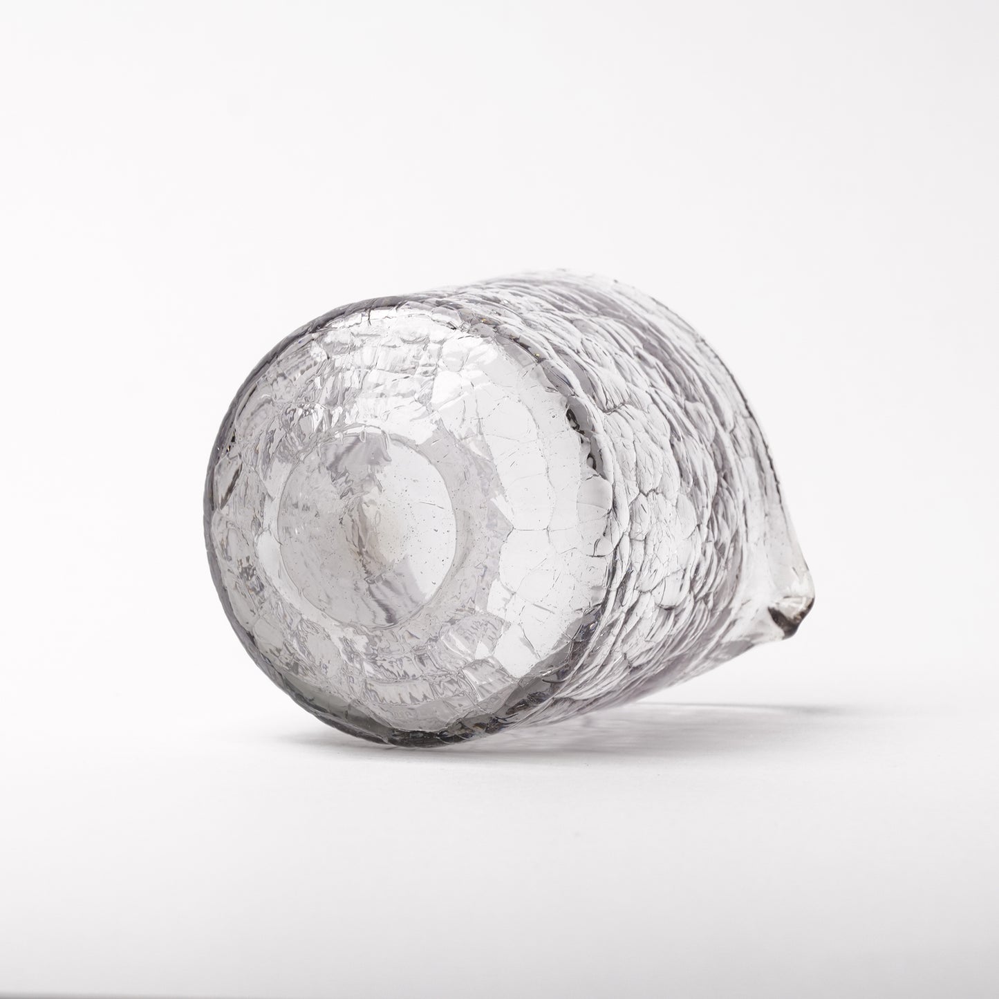 Daisaku Hashimura Grey Double Crack Glass Katakuchi Sake Server