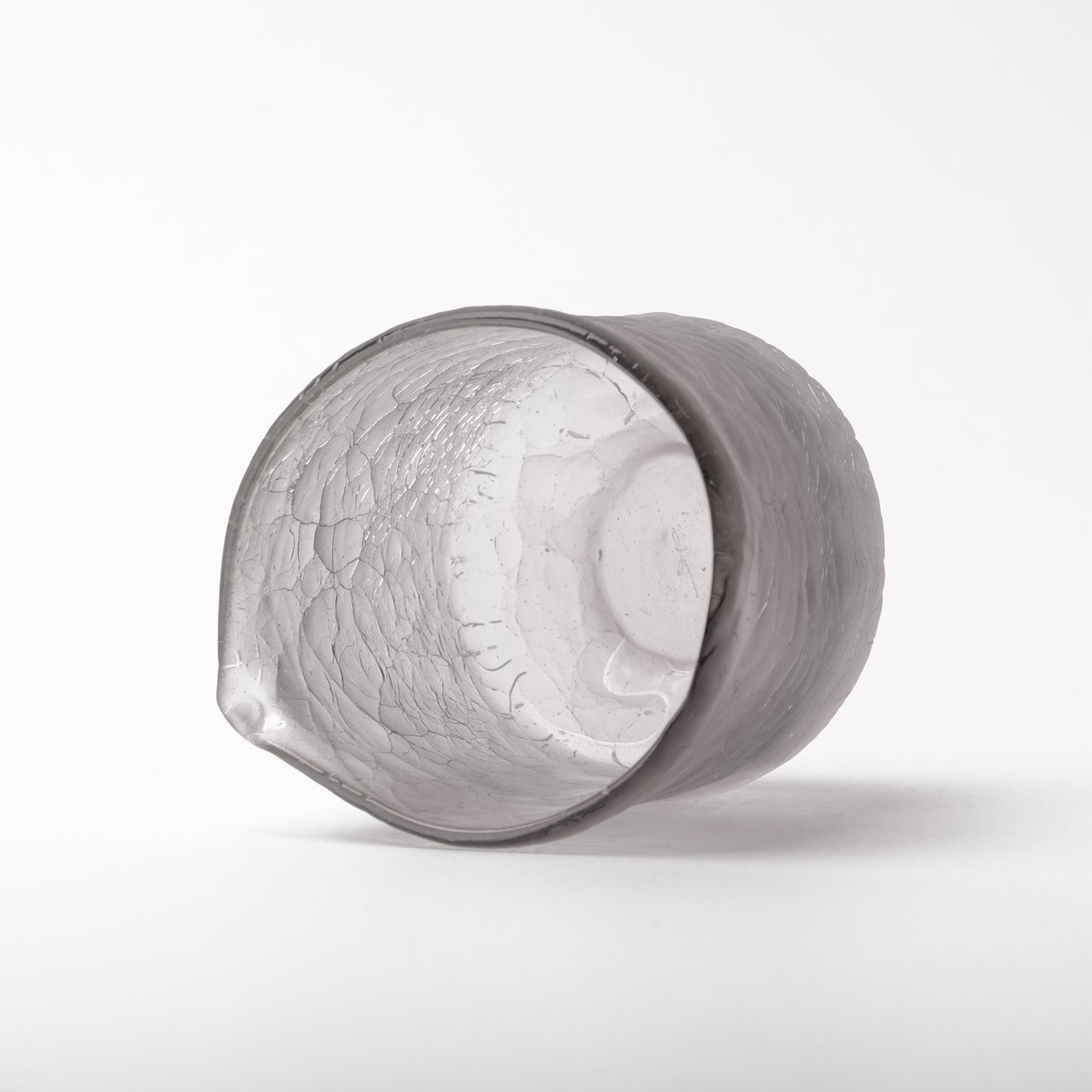 Daisaku Hashimura Grey Double Crack Glass Katakuchi Sake Server