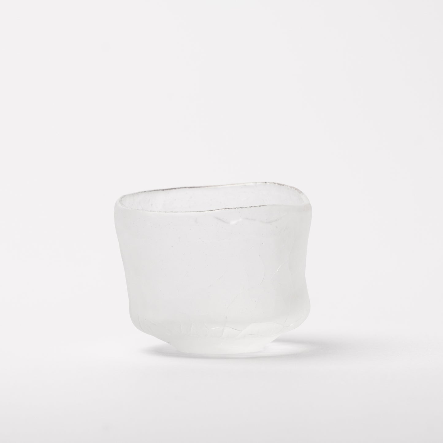 Daisaku Hashimura Cloud Double Crack Glass Guinomi Sake Cup