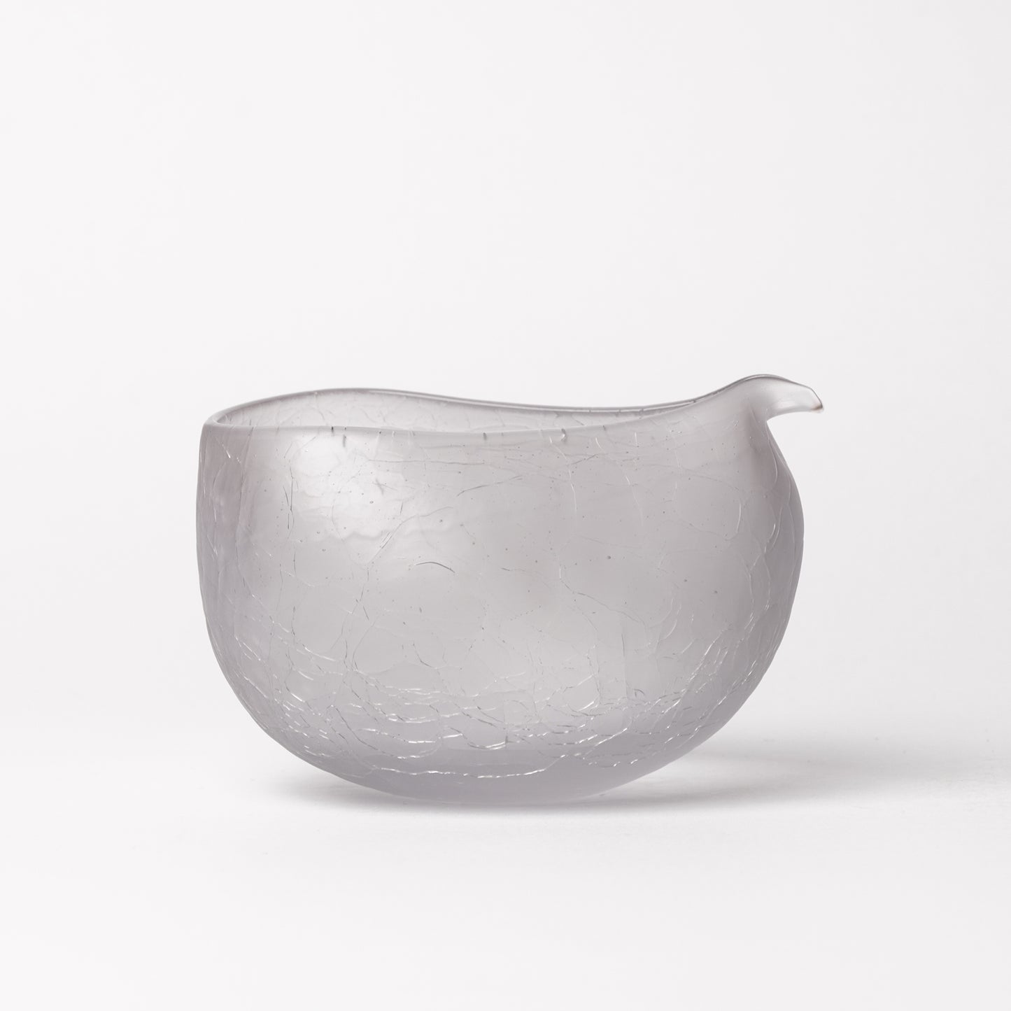 Daisaku Hashimura Crack Glass Grey Katakuchi Sake Server
