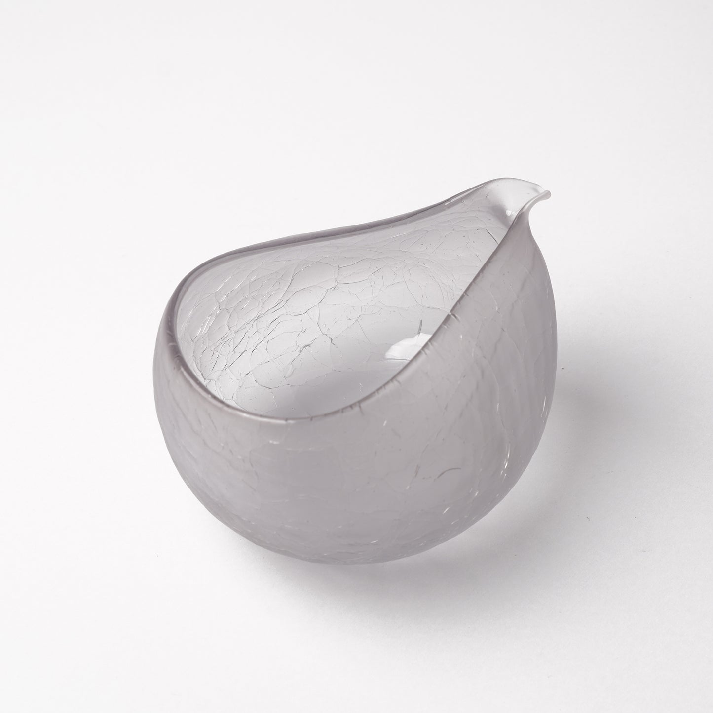 Daisaku Hashimura Crack Glass Grey Katakuchi Sake Server