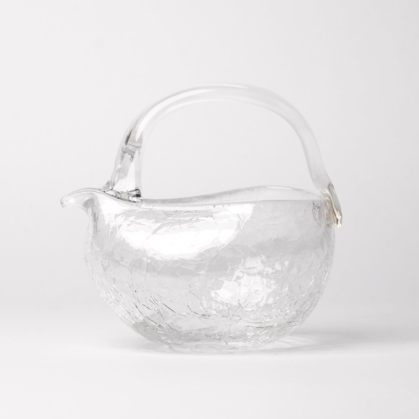 Daisaku Hashimura Crack Glass Katakuchi Sake Server with handle