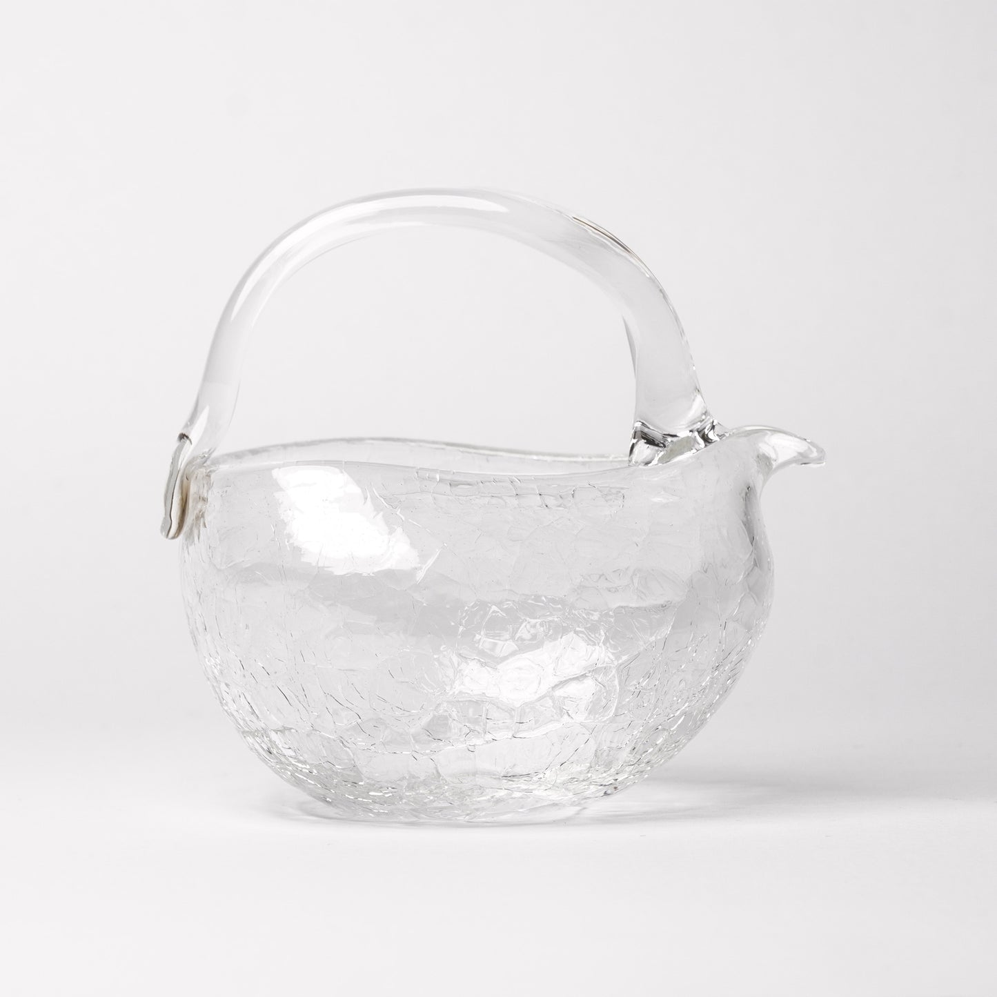 Daisaku Hashimura Crack Glass Katakuchi Sake Server with handle
