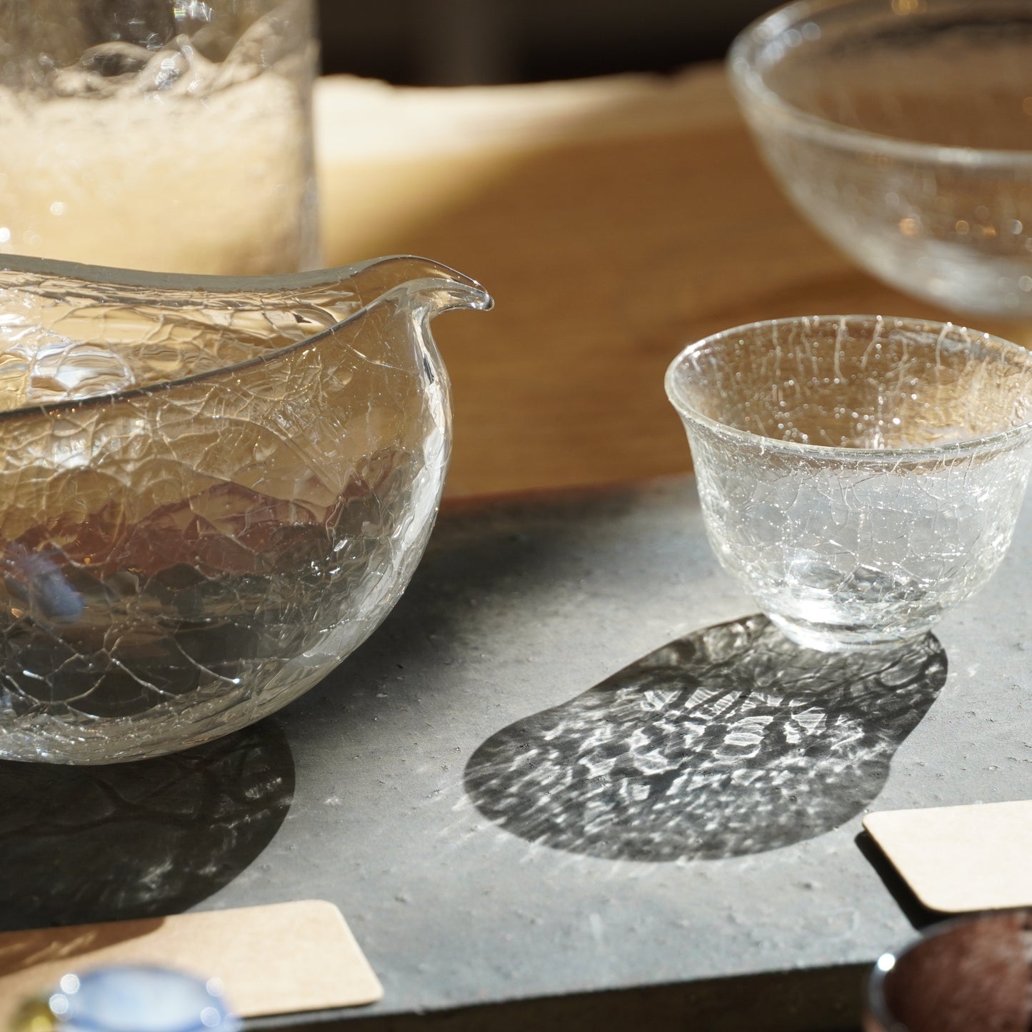 Daisaku Hashimura Crack Glass Guinomi Sake Cup