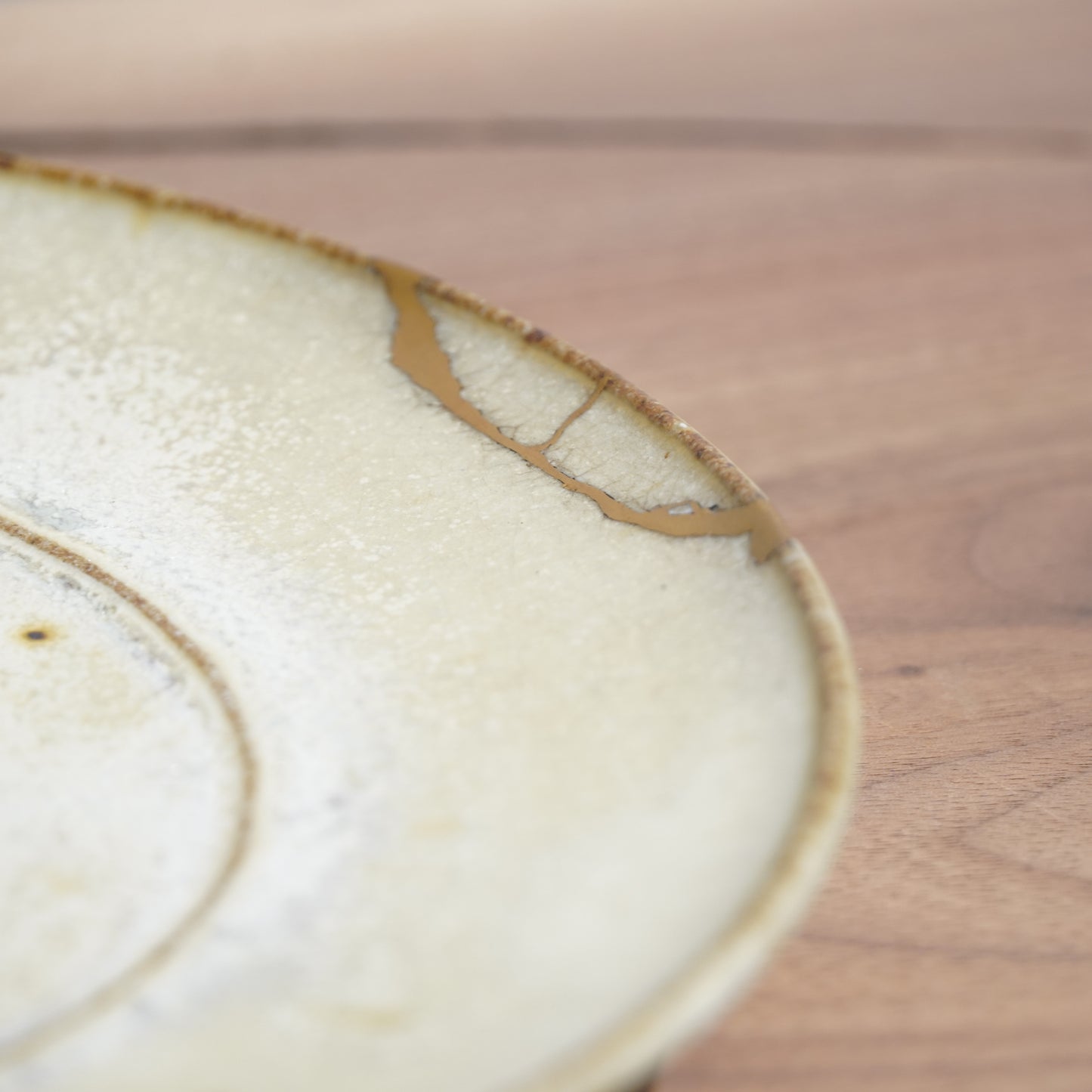 KINTSUGI Yosuke Ono Dinner Plate White 8IN