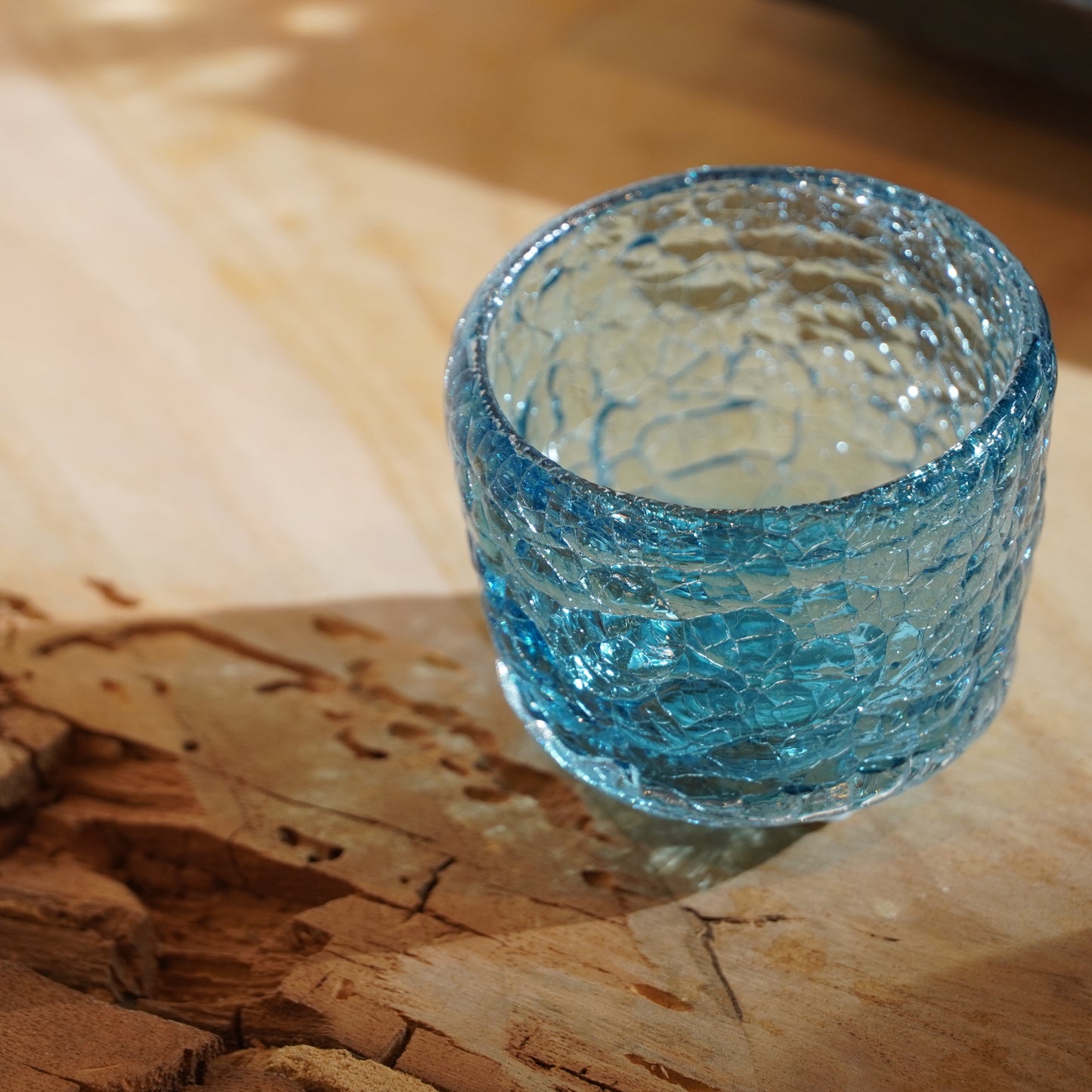 Daisaku Hashimura Double Crack Glass Guinomi Sake Cup