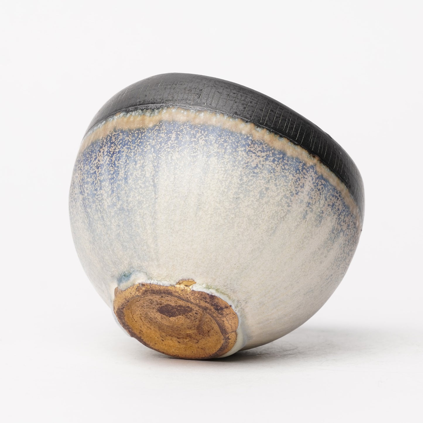 Nobuhito Nakaoka Colored Ash Glaze Cup with Silver Gold
