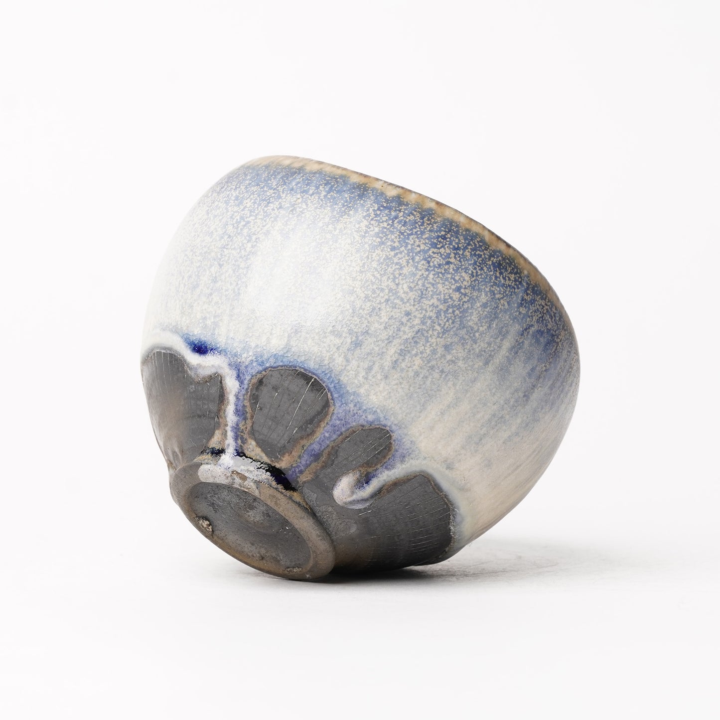 Nobuhito Nakaoka Colored Ash Glaze Cup with Silver Gold