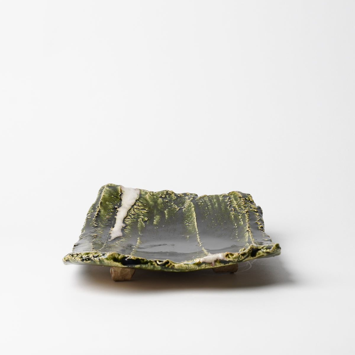 Takuya Kanamoto Oribe Glaze Trapezoid Plate