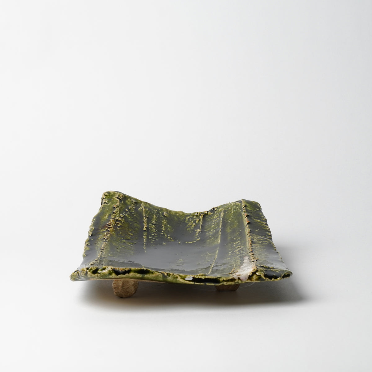 Takuya Kanamoto Oribe Glaze Trapezoid Plate
