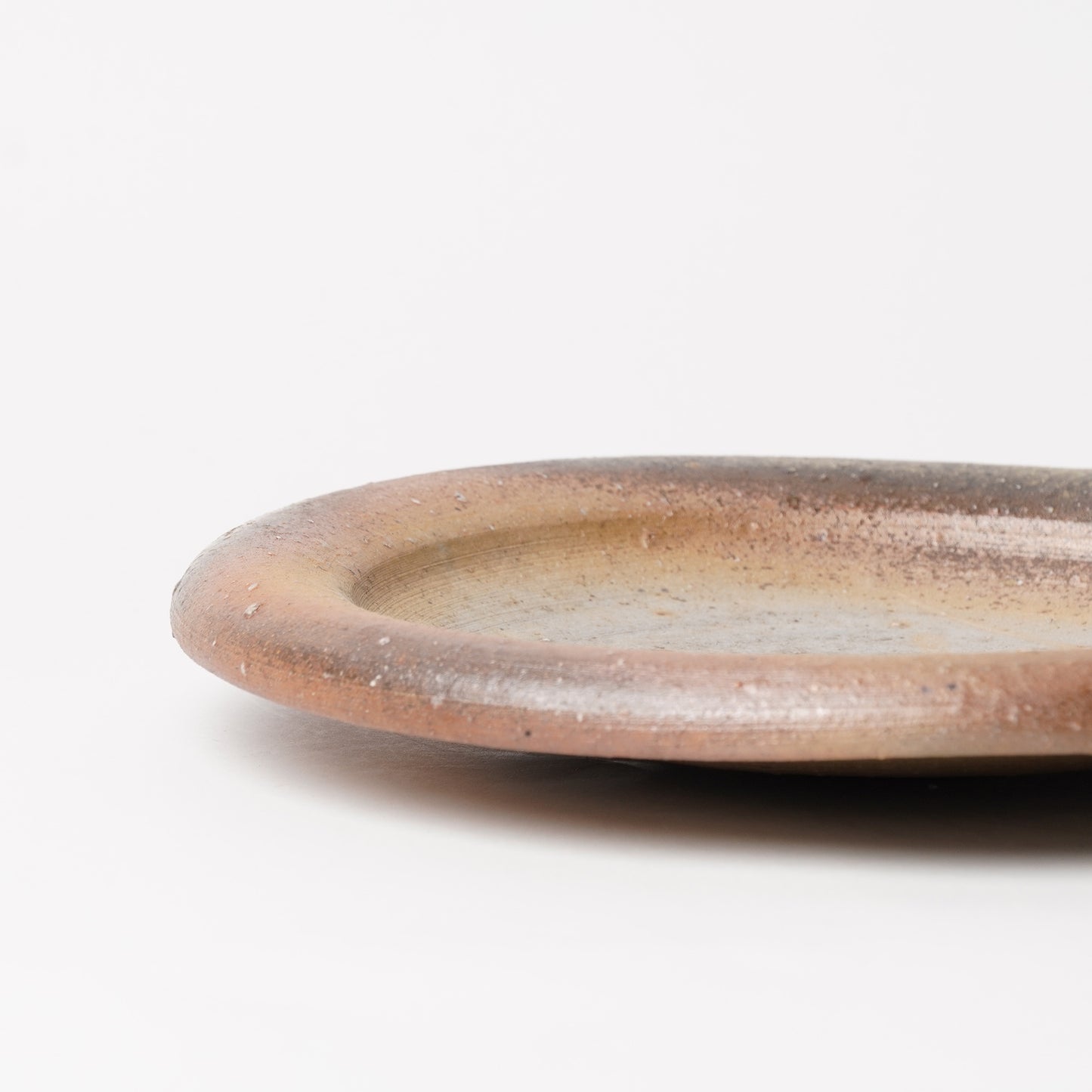 Ichiro Mori Dinner Rim Plate Bizen Woodfired