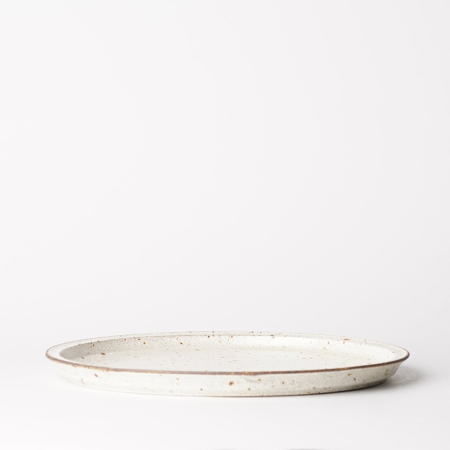 Futoshi Yamashita Volcanic Pottery White Dinner Plate