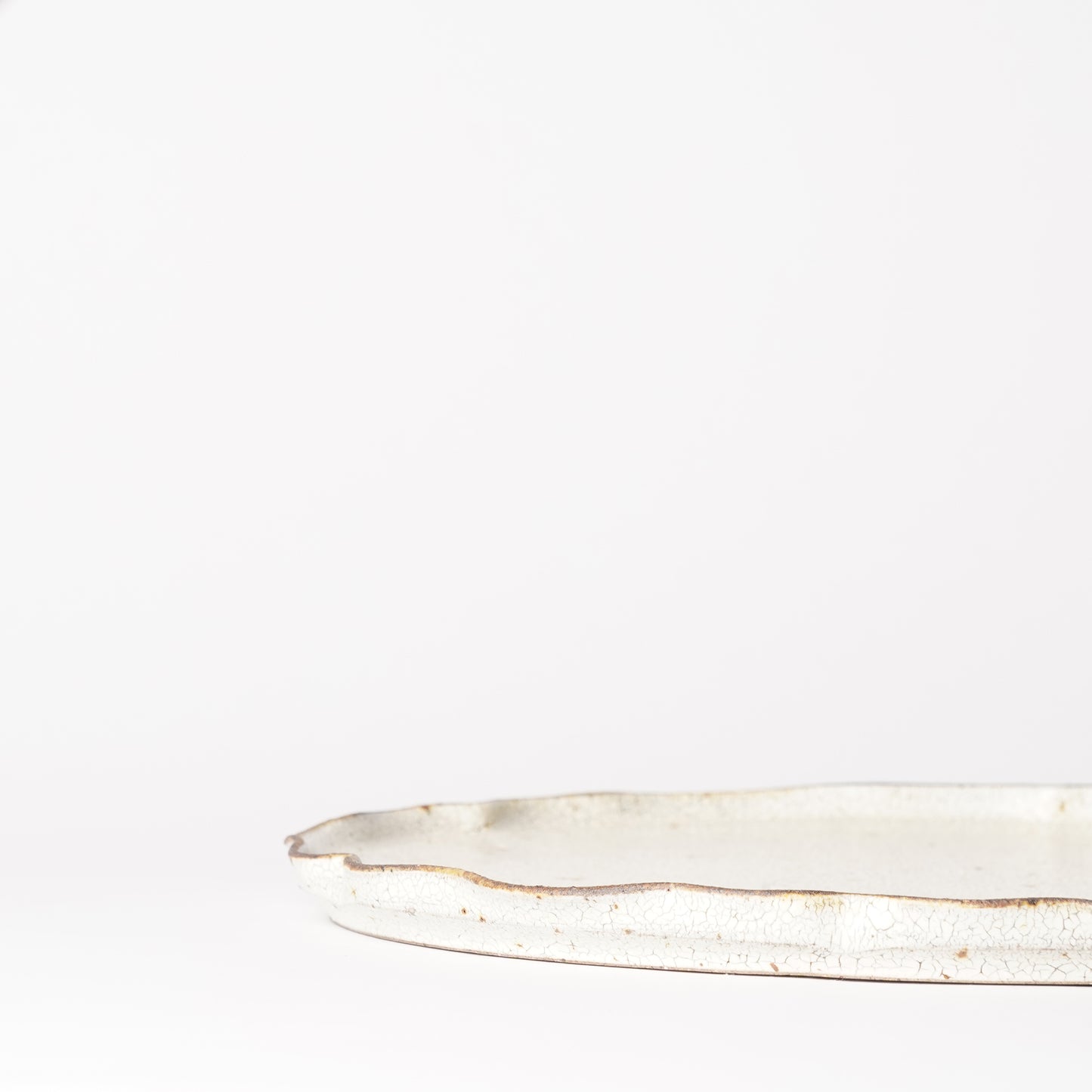 Futoshi Yamashita Volcanic Pottery White Rinka Dinner Plate