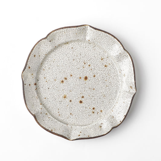 Futoshi Yamashita Volcanic Pottery White Rinka Plate