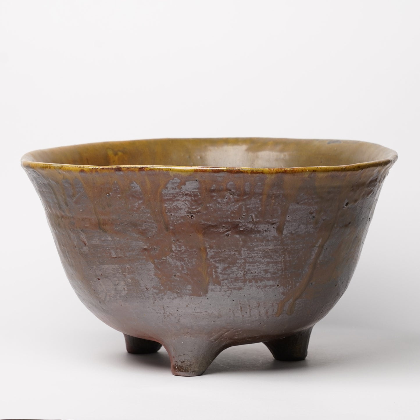 Takeryo Kawaguchi Extra Large Bowl Ash Glaze