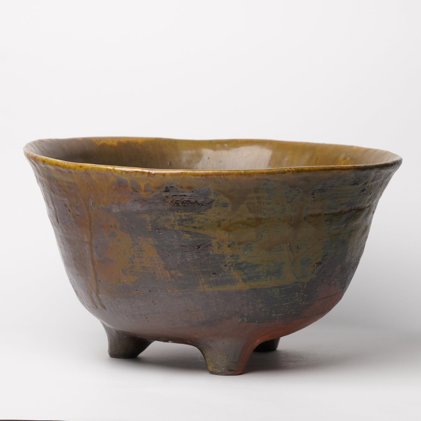Takeryo Kawaguchi Extra Large Bowl Ash Glaze