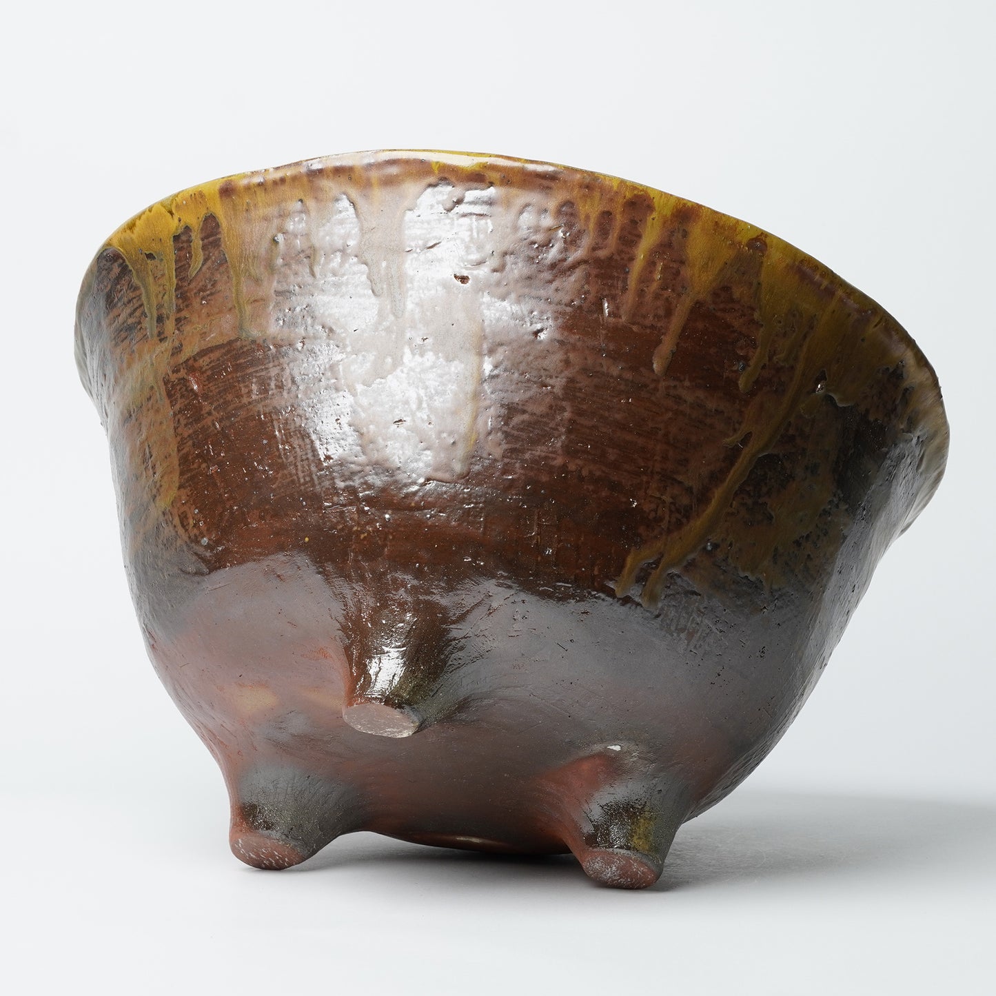 Takeryo Kawaguchi Extra Large Bowl Ash Glaze