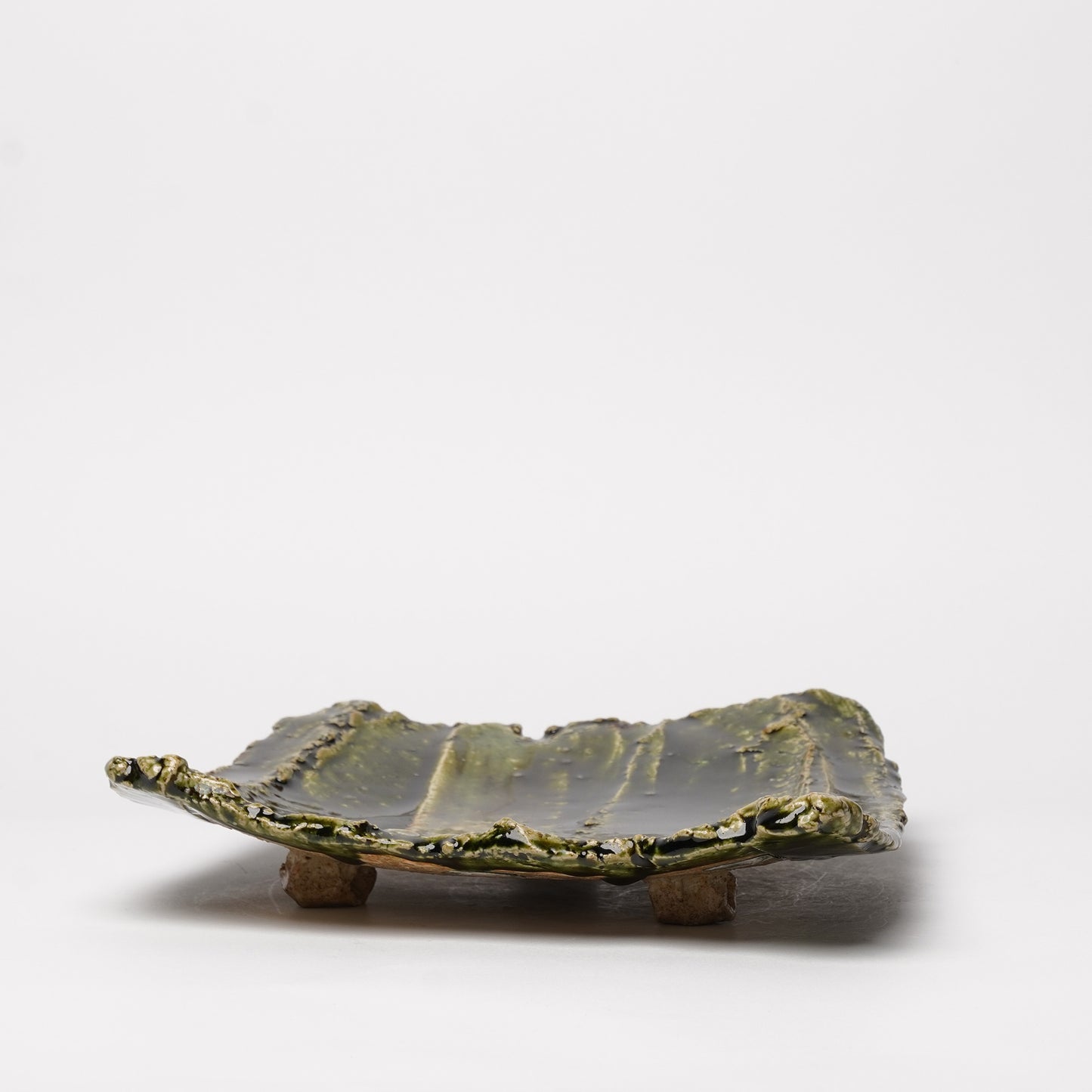 Takuya Kanamoto Oribe Glaze Trapezoid Plate