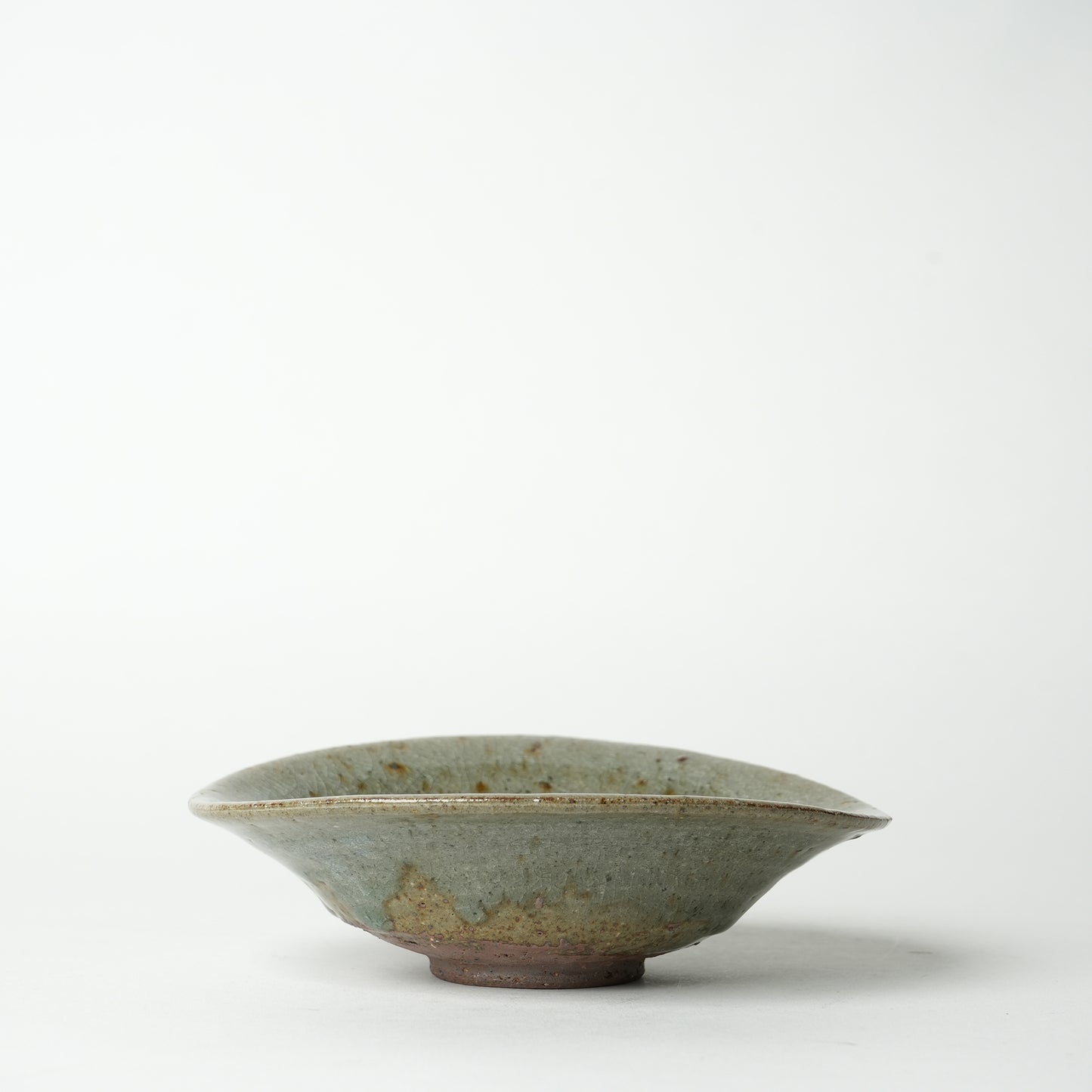 Takeryo Kawaguchi Oval Bowl Ash Glaze
