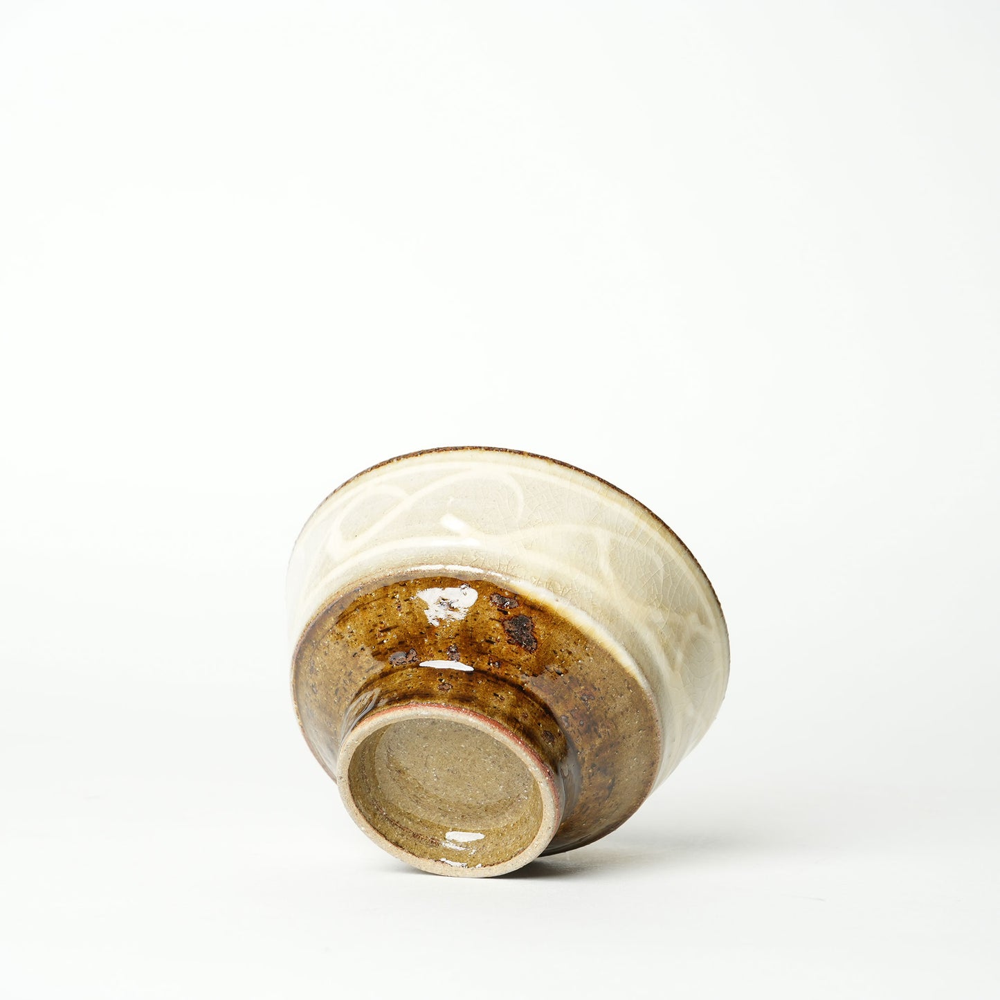 Fumotogama Shodaiyaki Slipware Rice Bowl