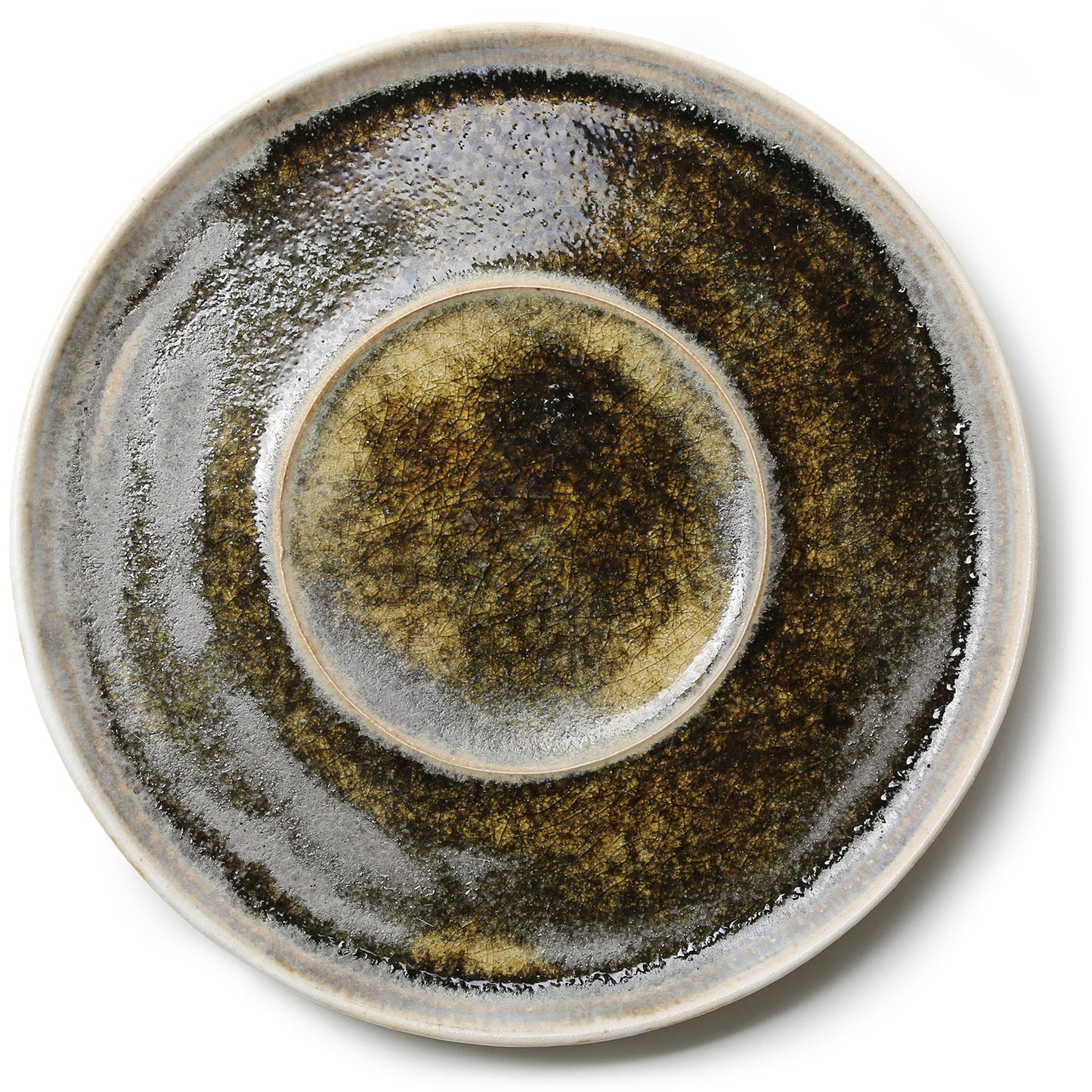 Yusuke Wakasa Round Dinner Plate Natural Ash Glaze