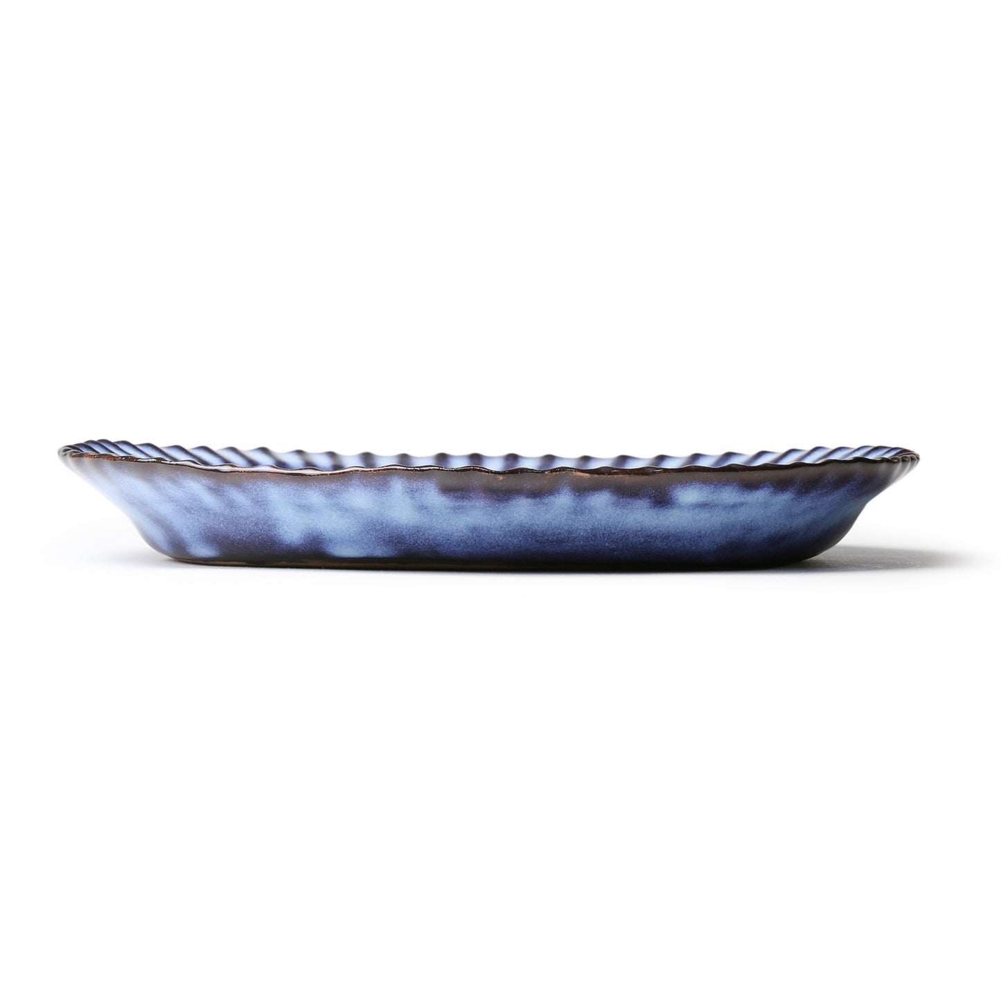 Shokozan Hagiyaki Oval Plate with Rim