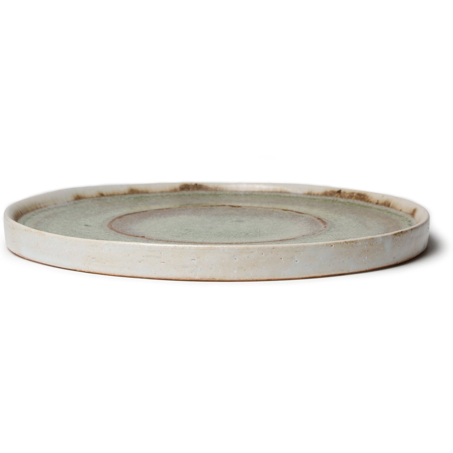 Yusuke Wakasa Round Dinner Plate Natural Ash Glaze