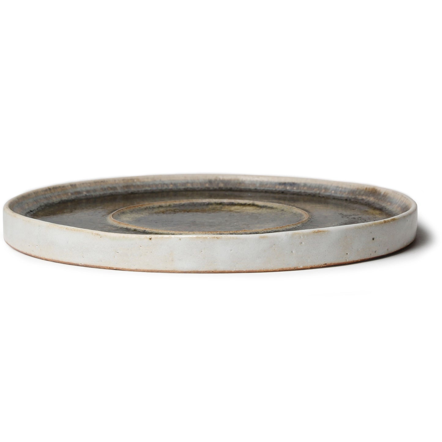 Yusuke Wakasa Round Dinner Plate Natural Ash Glaze
