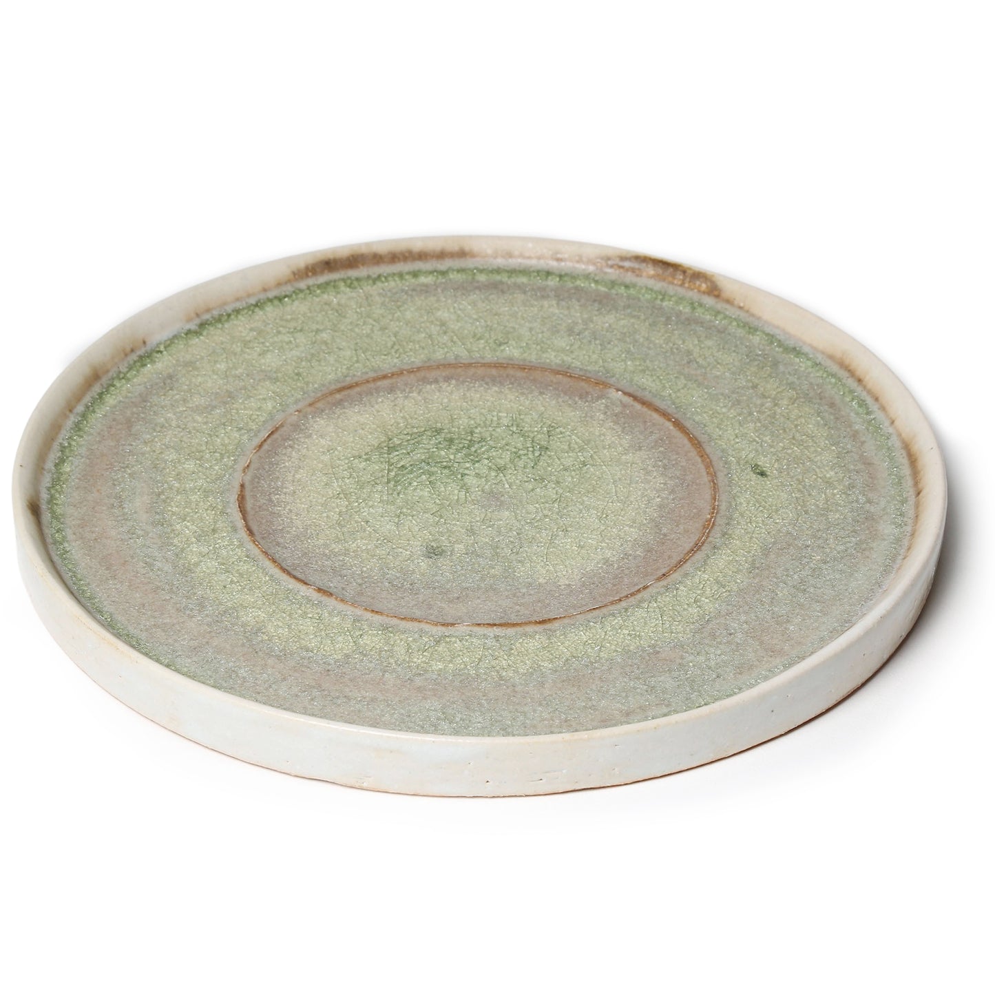 Yusuke Wakasa Round Dinner Plate Natural Ash Glaze