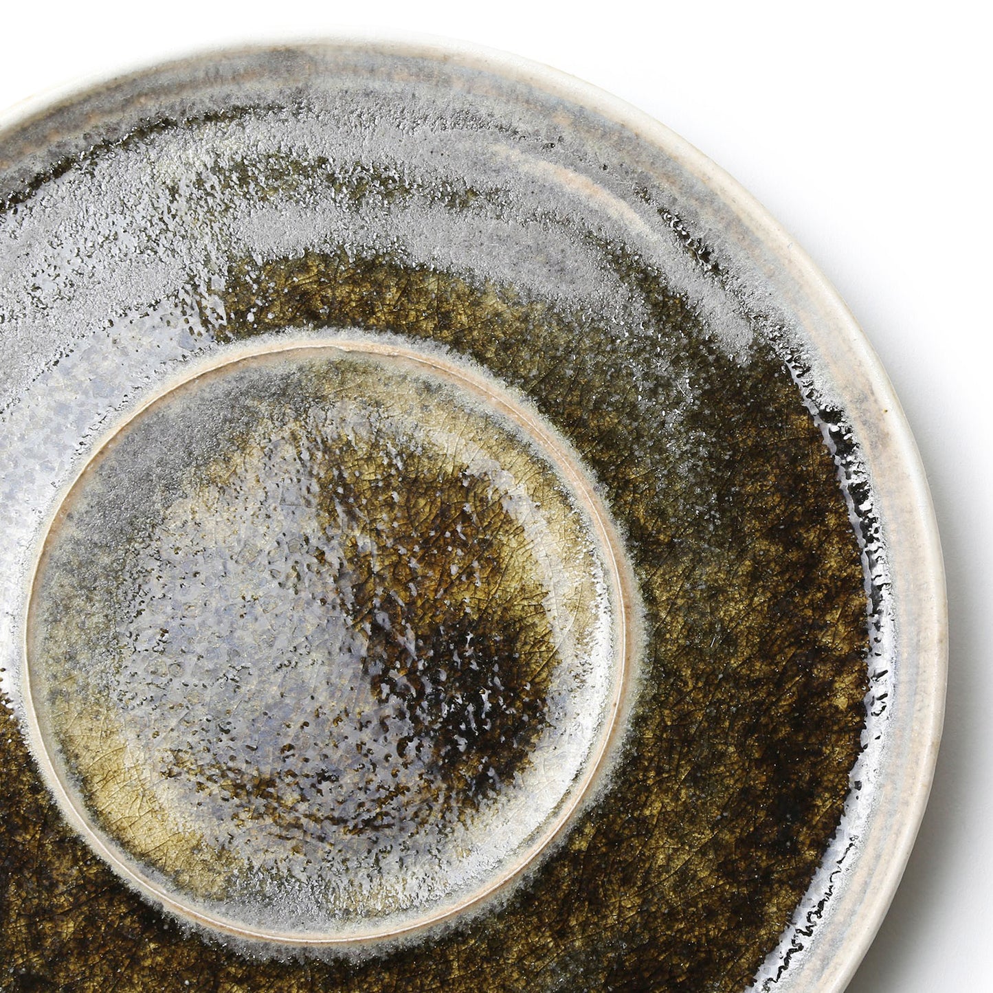 Yusuke Wakasa Round Dinner Plate Natural Ash Glaze