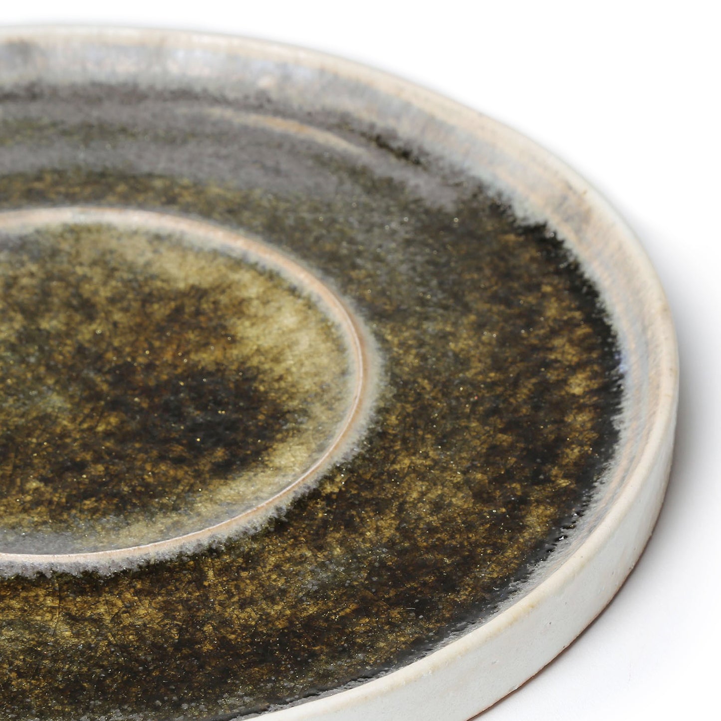 Yusuke Wakasa Round Dinner Plate Natural Ash Glaze