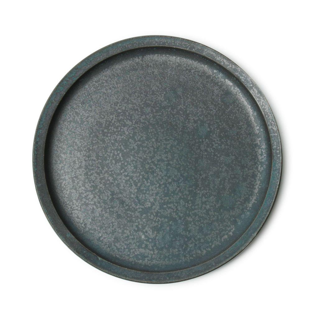 Yoko Onda Round Plate Blue Bronz 16cm