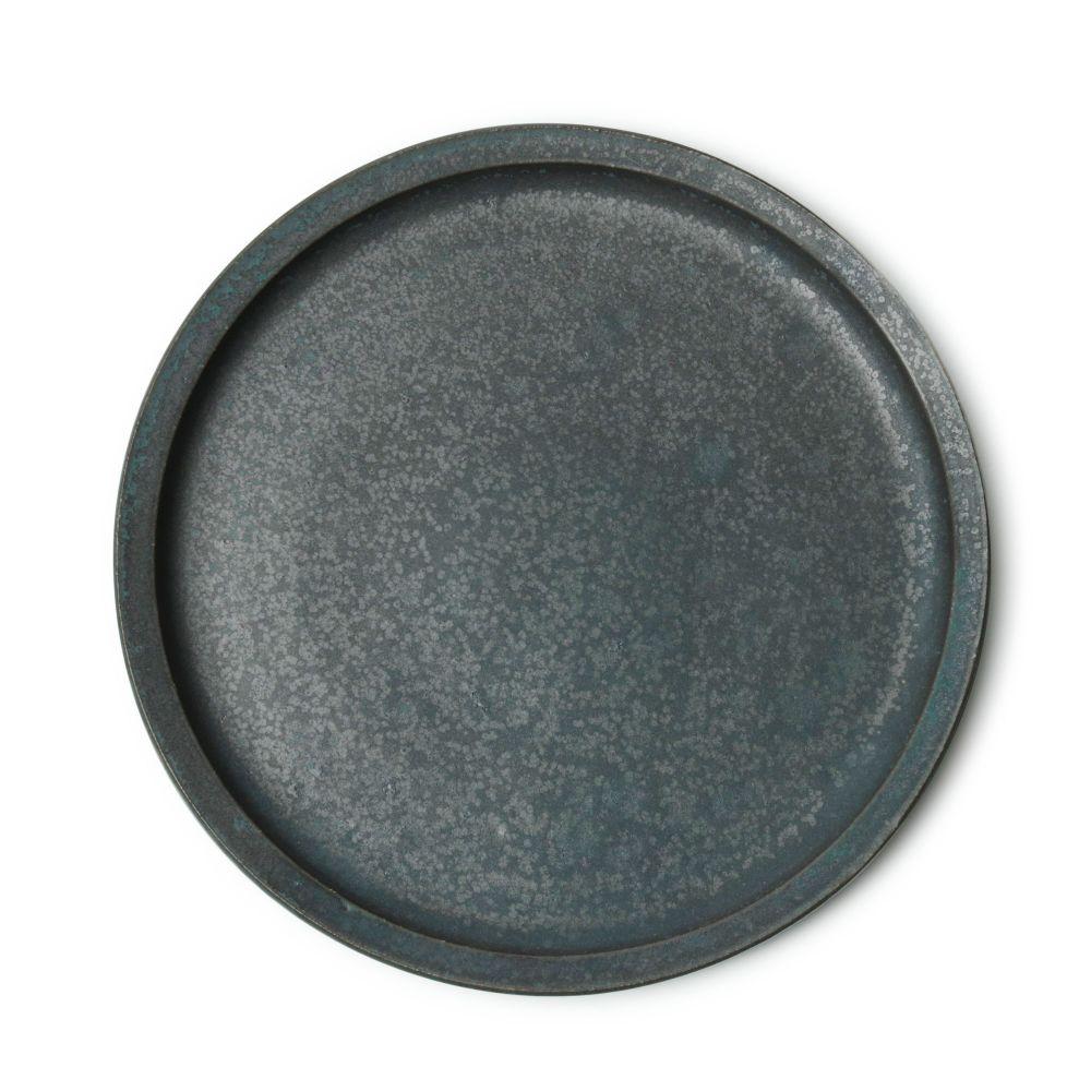 Yoko Onda Round Plate Blue Bronz 20cm