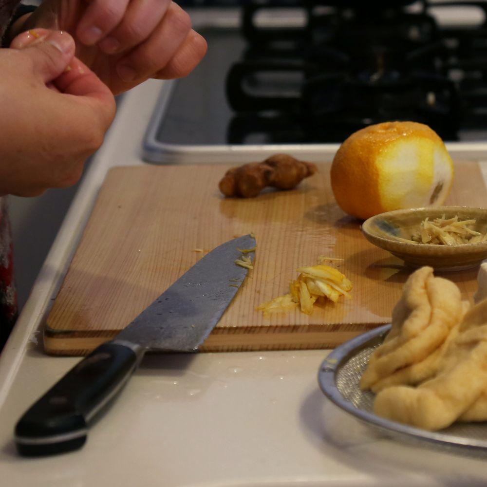 Fujitake Damascus Forged Chef Knife 21cm