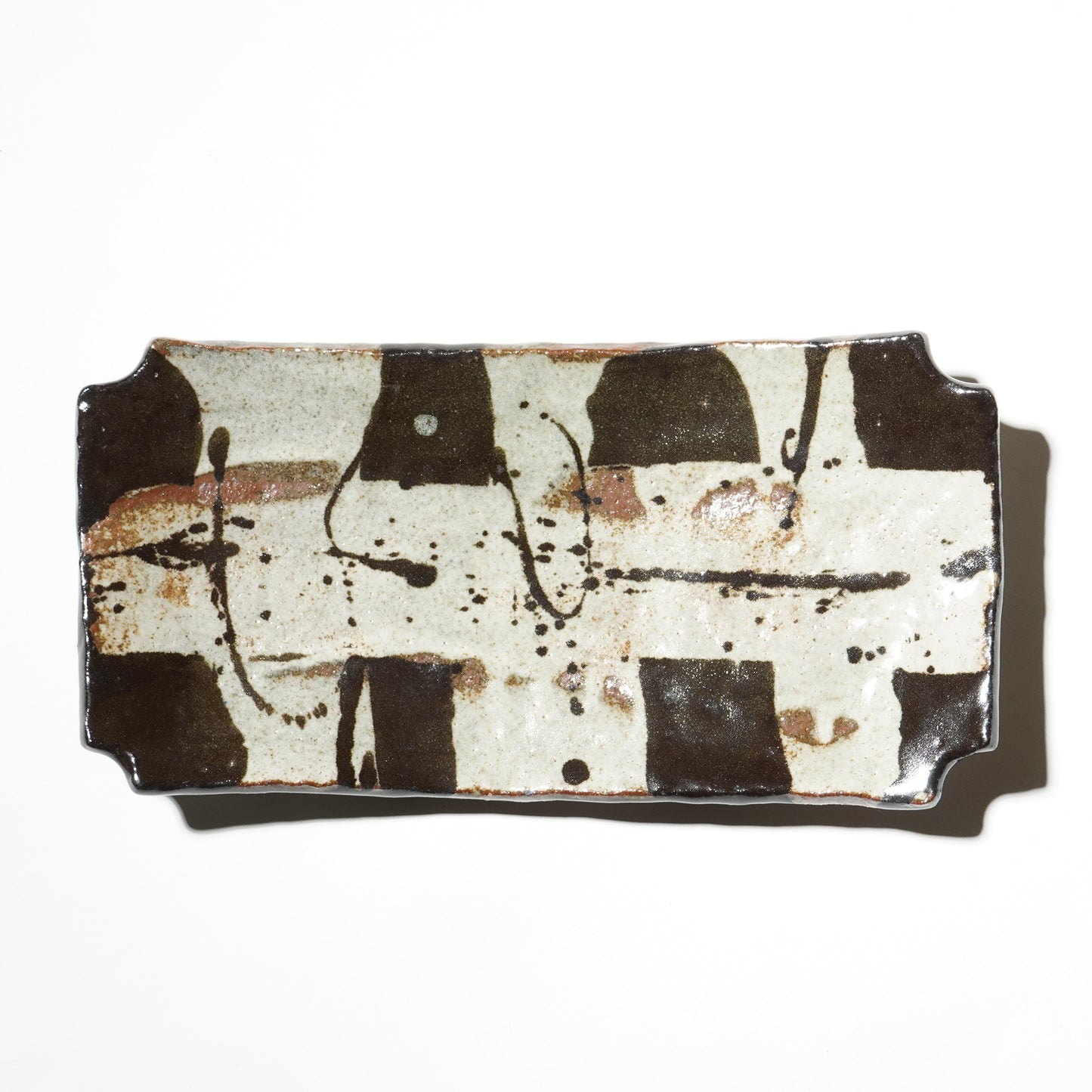 Junri Hamada Kuro Oribe Rectangle Plate
