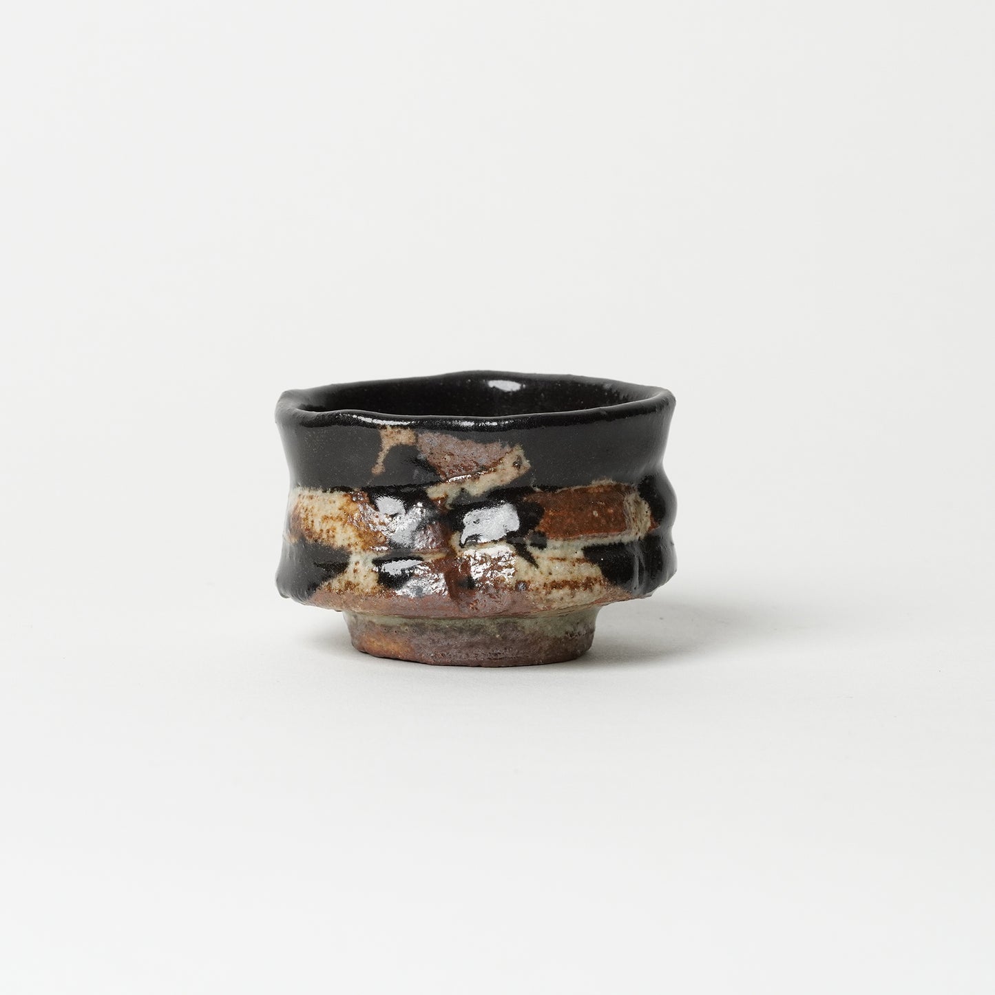 Junri Hamada Kuro Oribe Guinomi Sake Cup
