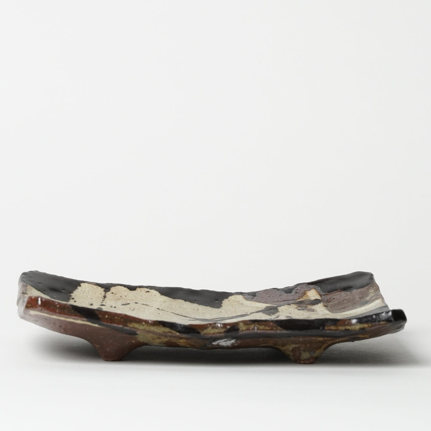 Junri Hamada Kuro Oribe Rectangle Plate