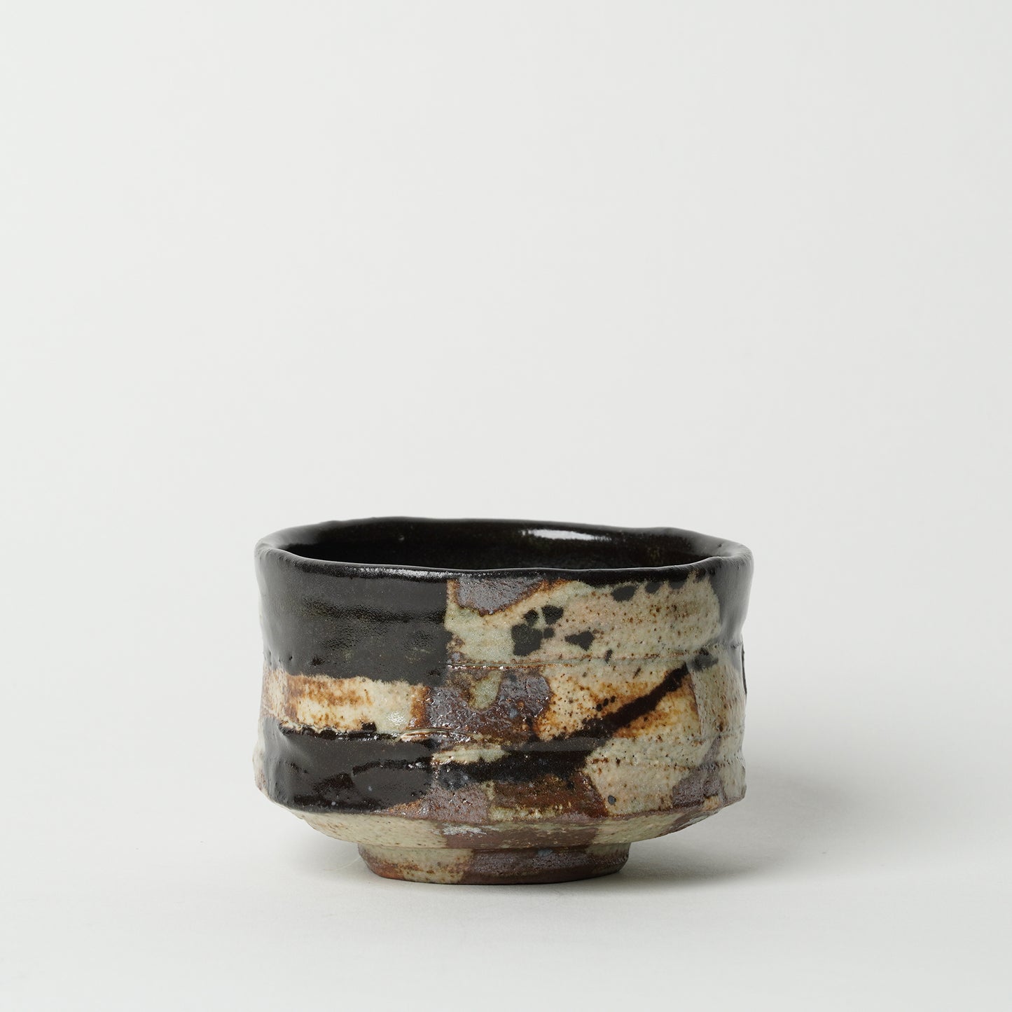 Junri Hamada Kuro Oribe Chawan Matcha Bowl Yunomi Tea Cup