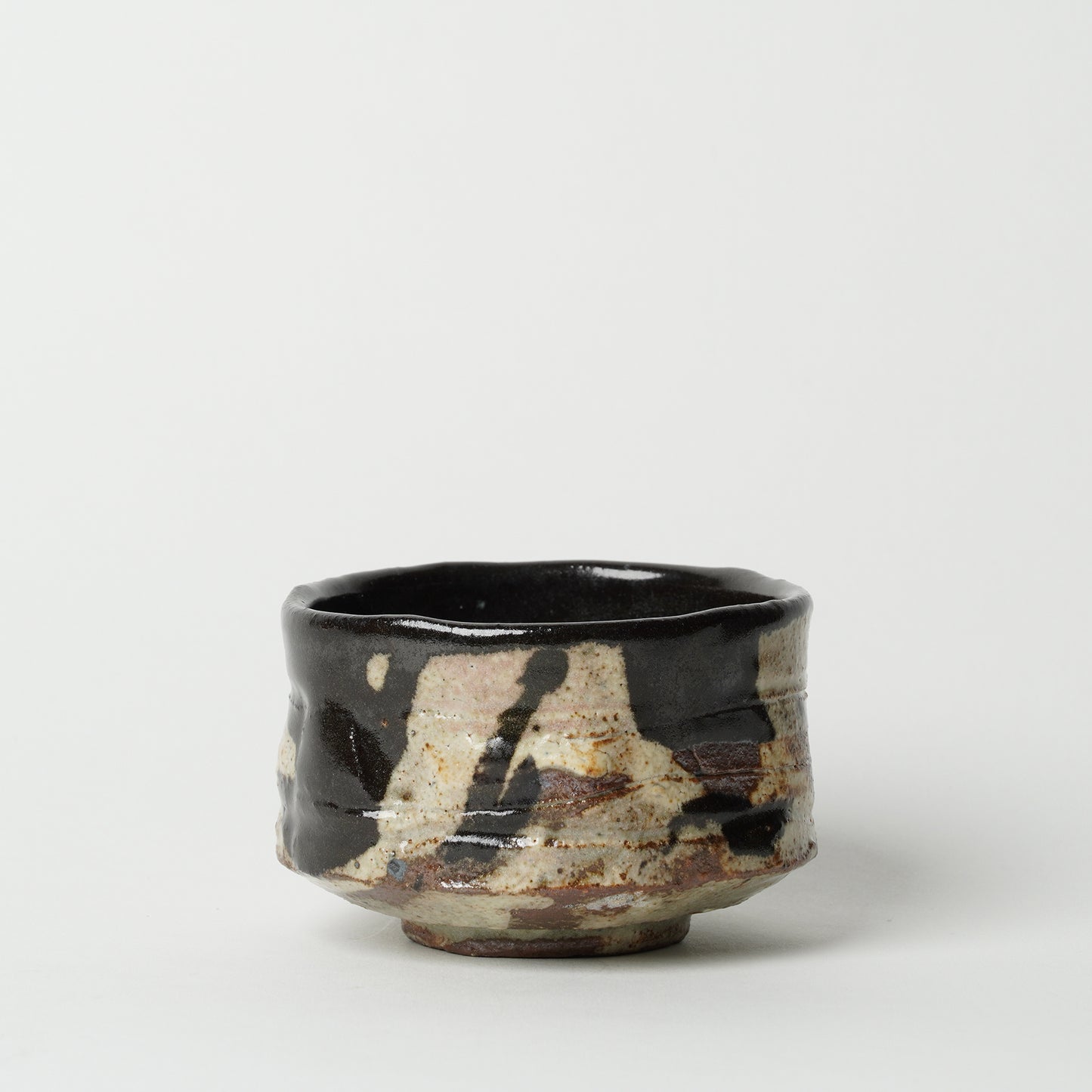 Junri Hamada Kuro Oribe Chawan Matcha Bowl Yunomi Tea Cup