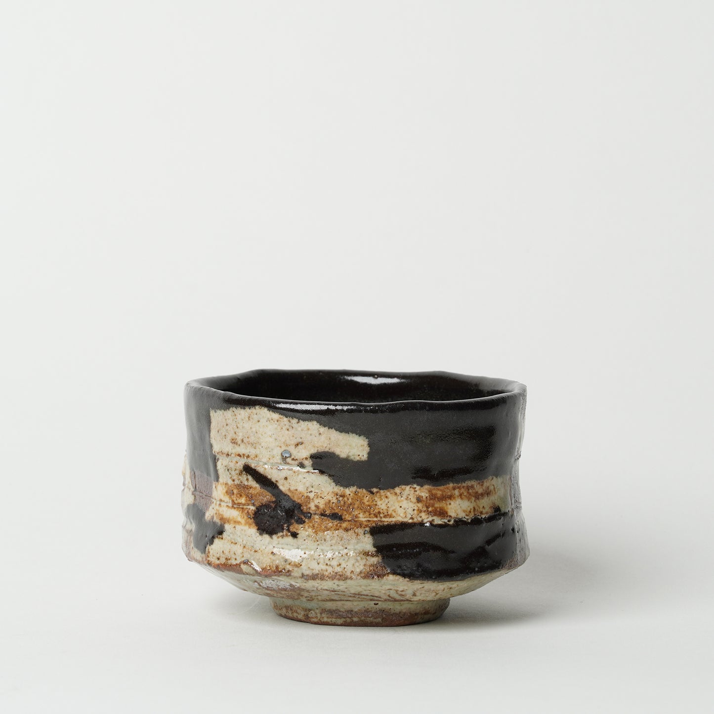 Junri Hamada Kuro Oribe Chawan Matcha Bowl Yunomi Tea Cup