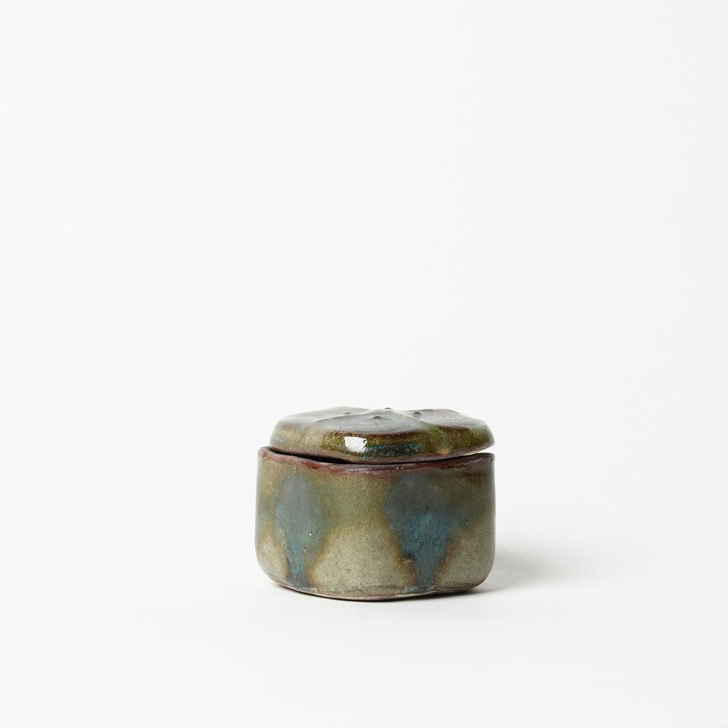 Yukutayagama Futamono Container Yachimun Okinawa Pottery