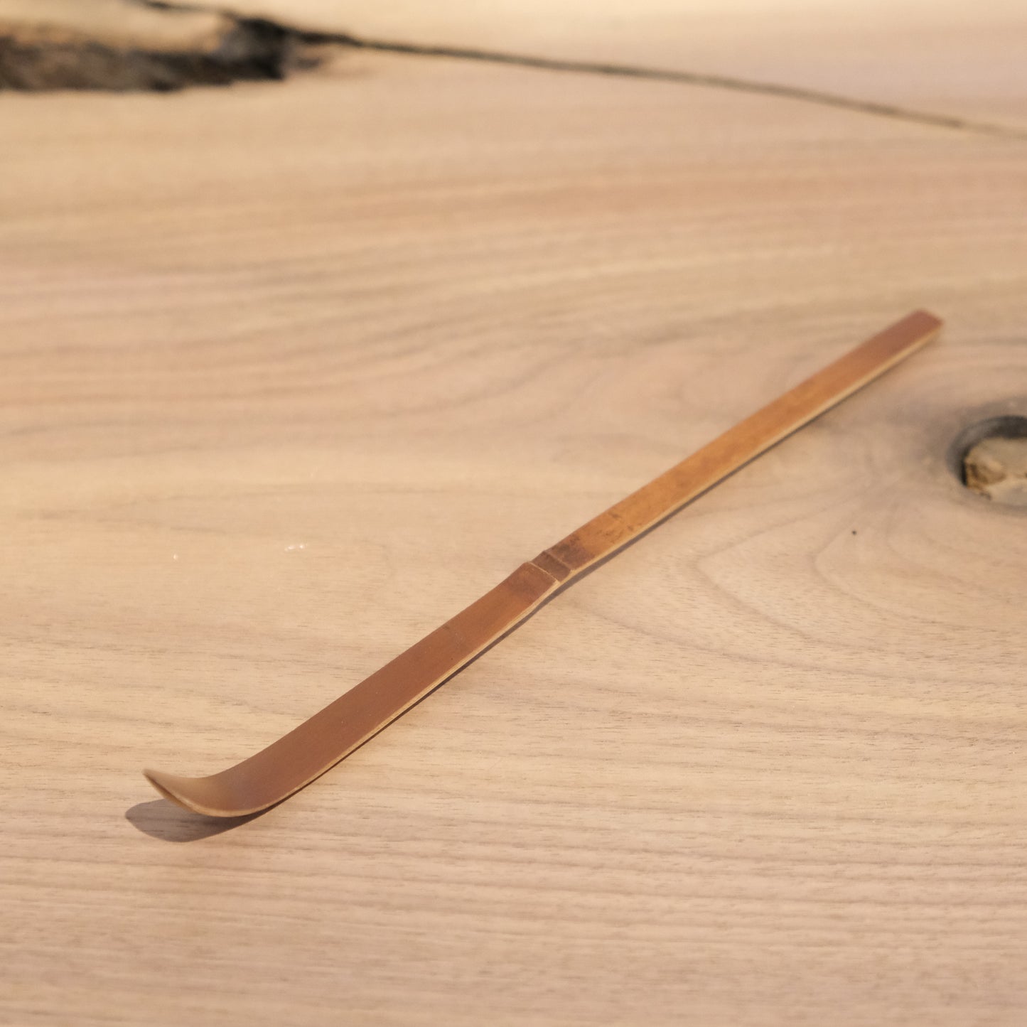 Chikumeido Tea Scoop Chashaku Bamboo Black