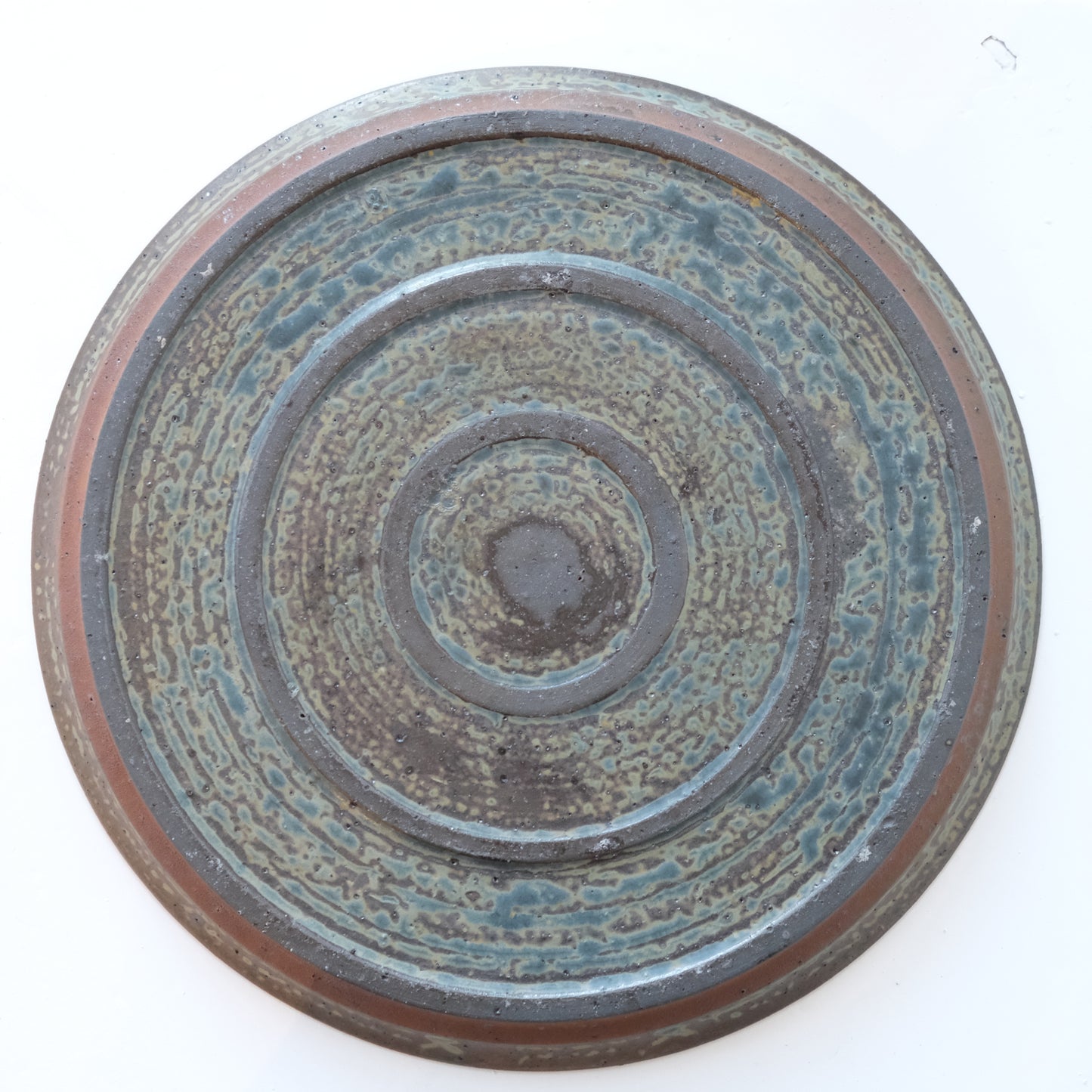 Futoshi Yamashita Volcanic Ash Glaze Indigo Large Rim Plate