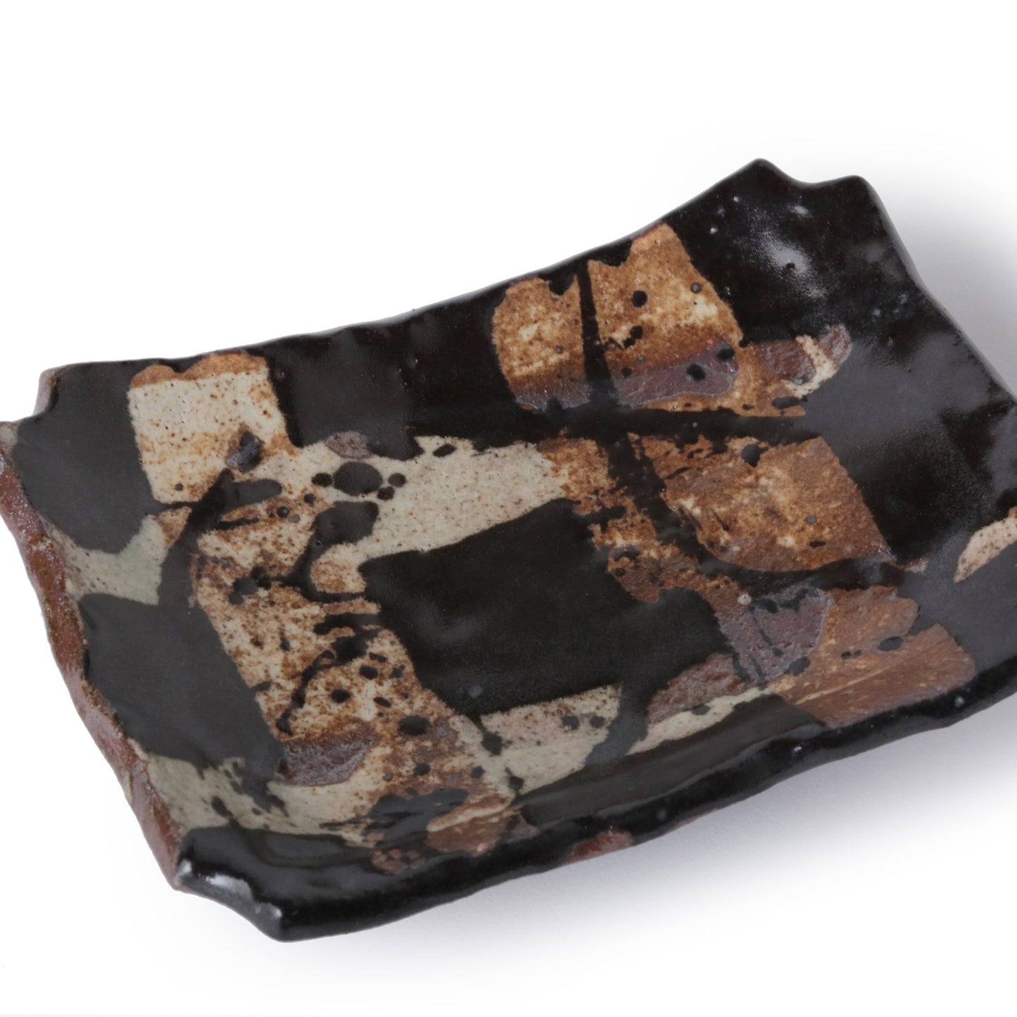 Junri Hamada Kuro Oribe Rectangle Plate