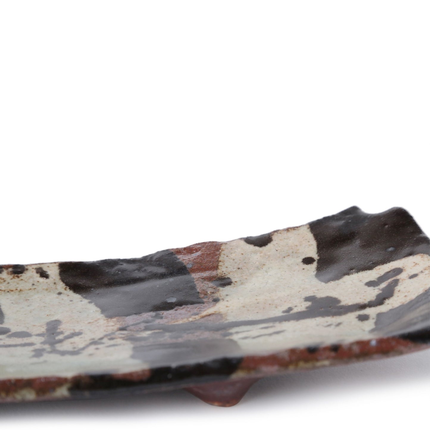 Junri Hamada Kuro Oribe Long Rectangle Plate