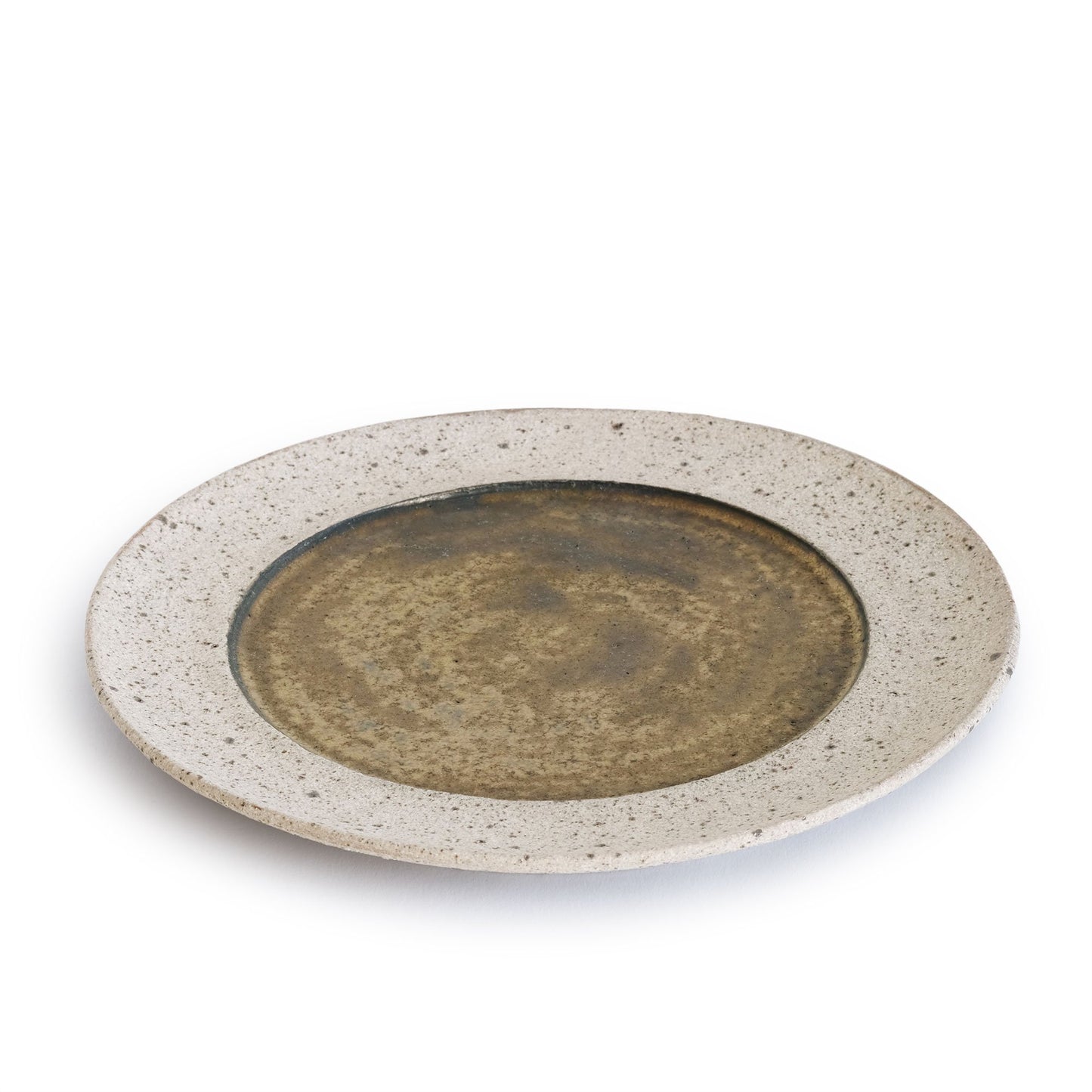 Yusuke Wakasa Round Rim Plate M White Sand x Withered gold